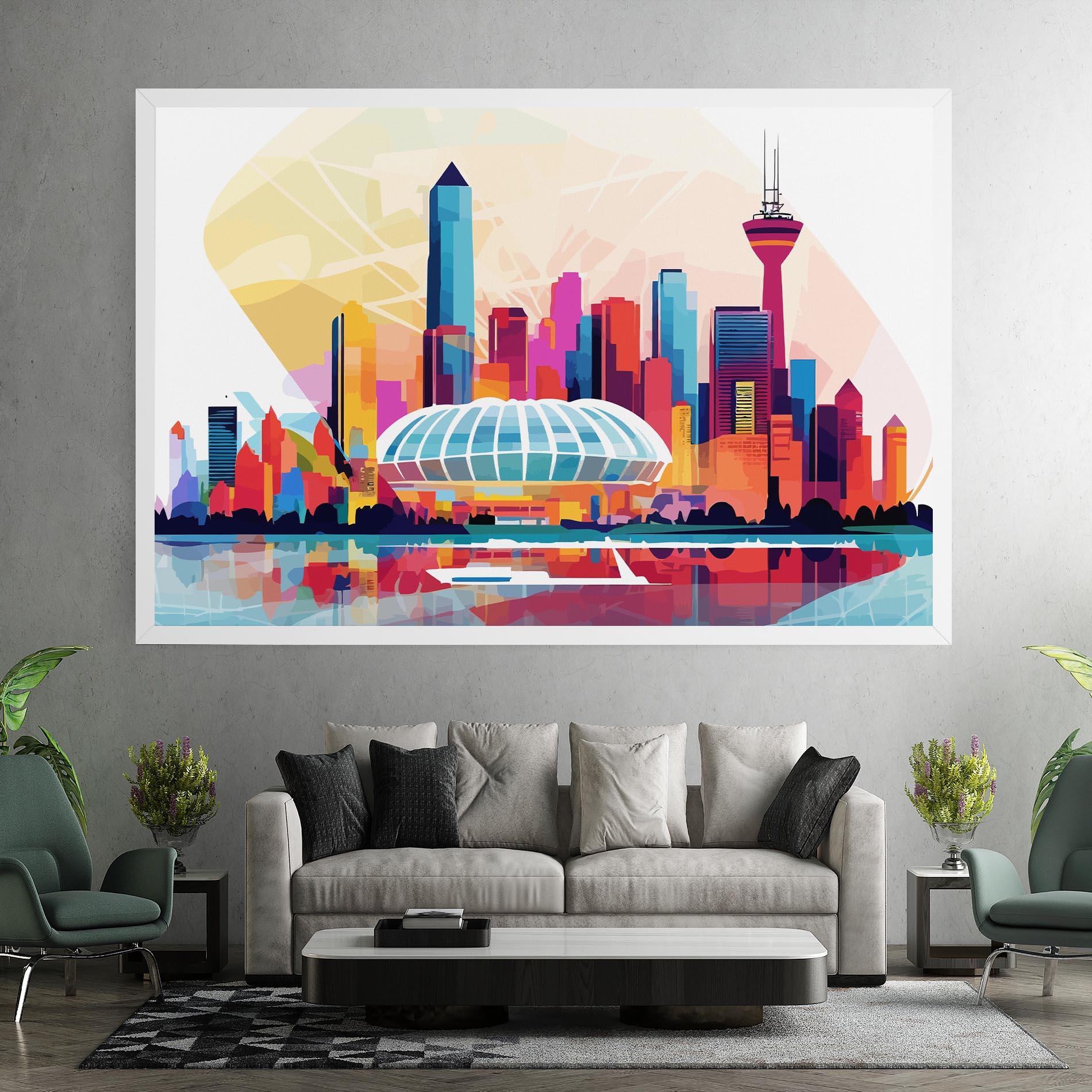 Leinwandbild Olympic Stadium Color mockup 7