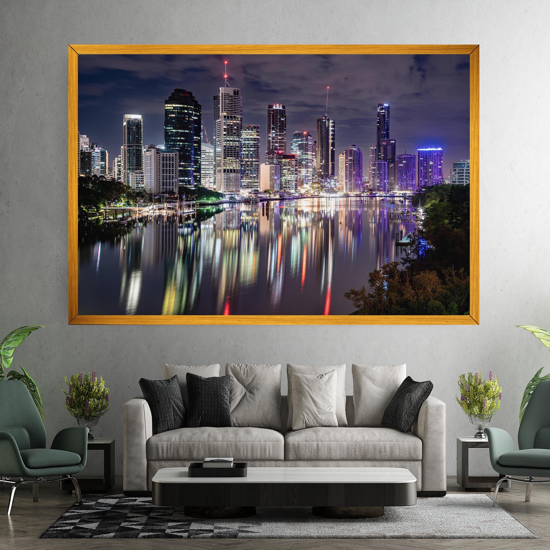Leinwandbild Brisbane Night mockup 7