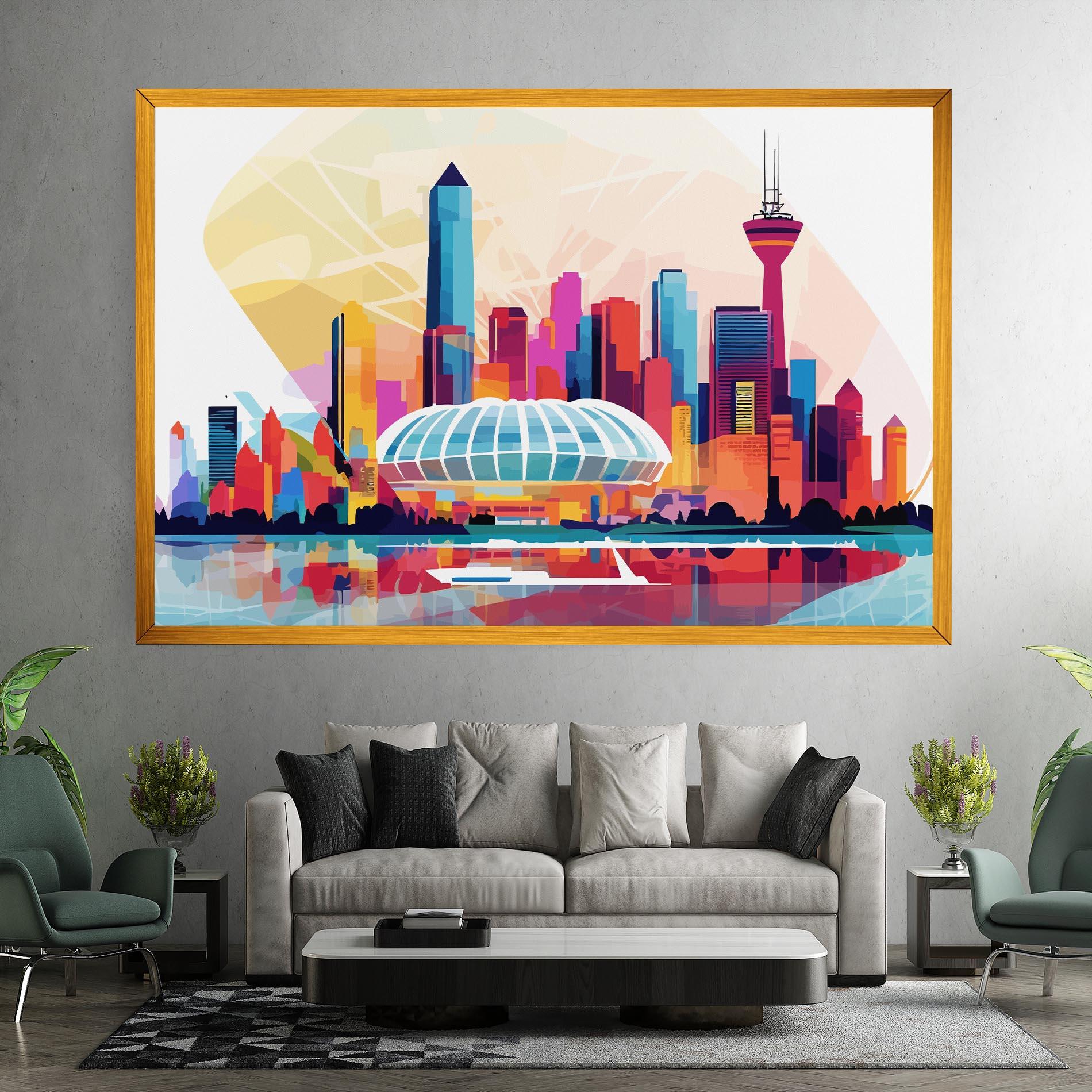 Leinwandbild Olympic Stadium Color mockup 7