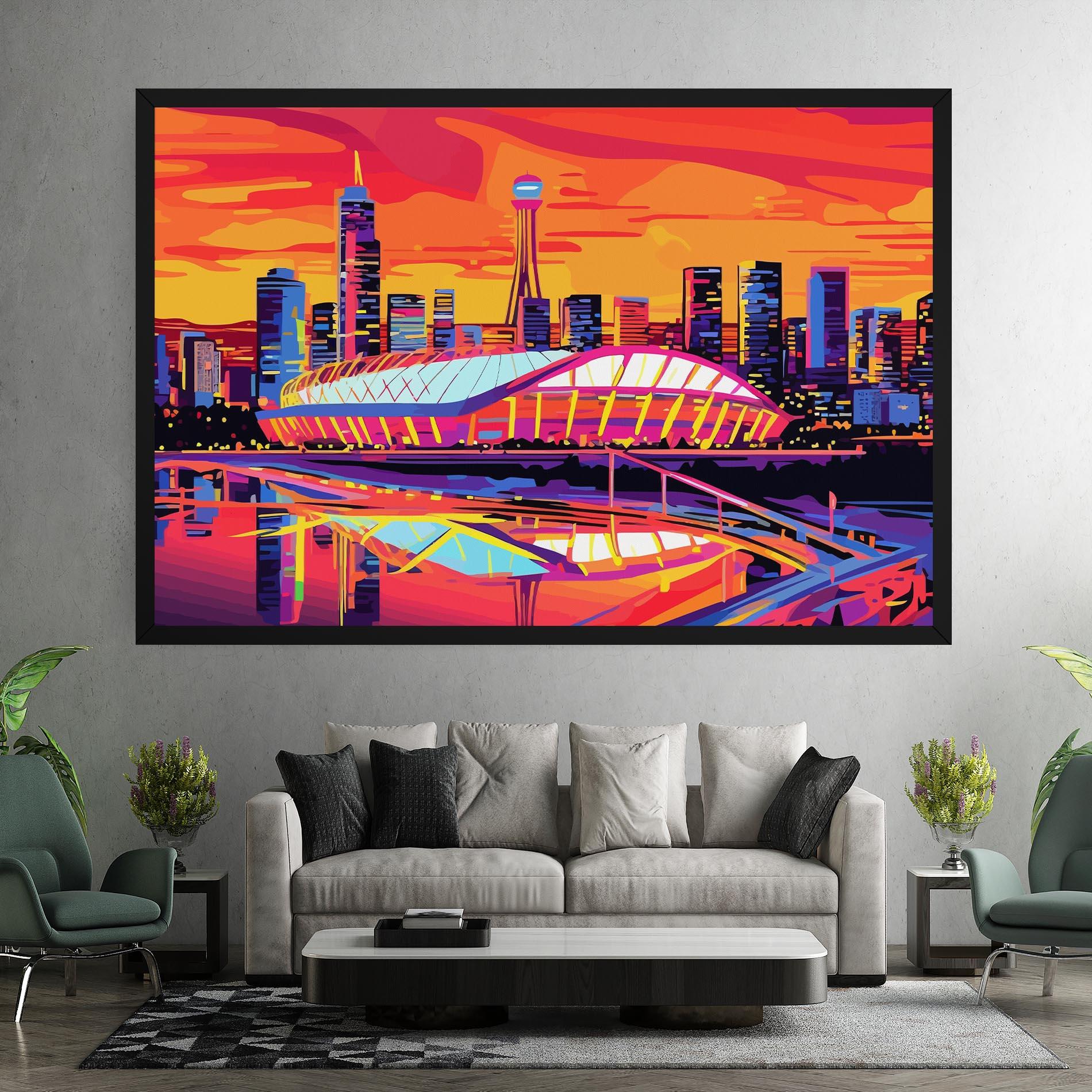 Leinwandbild Australian Orange Sunset mockup 7
