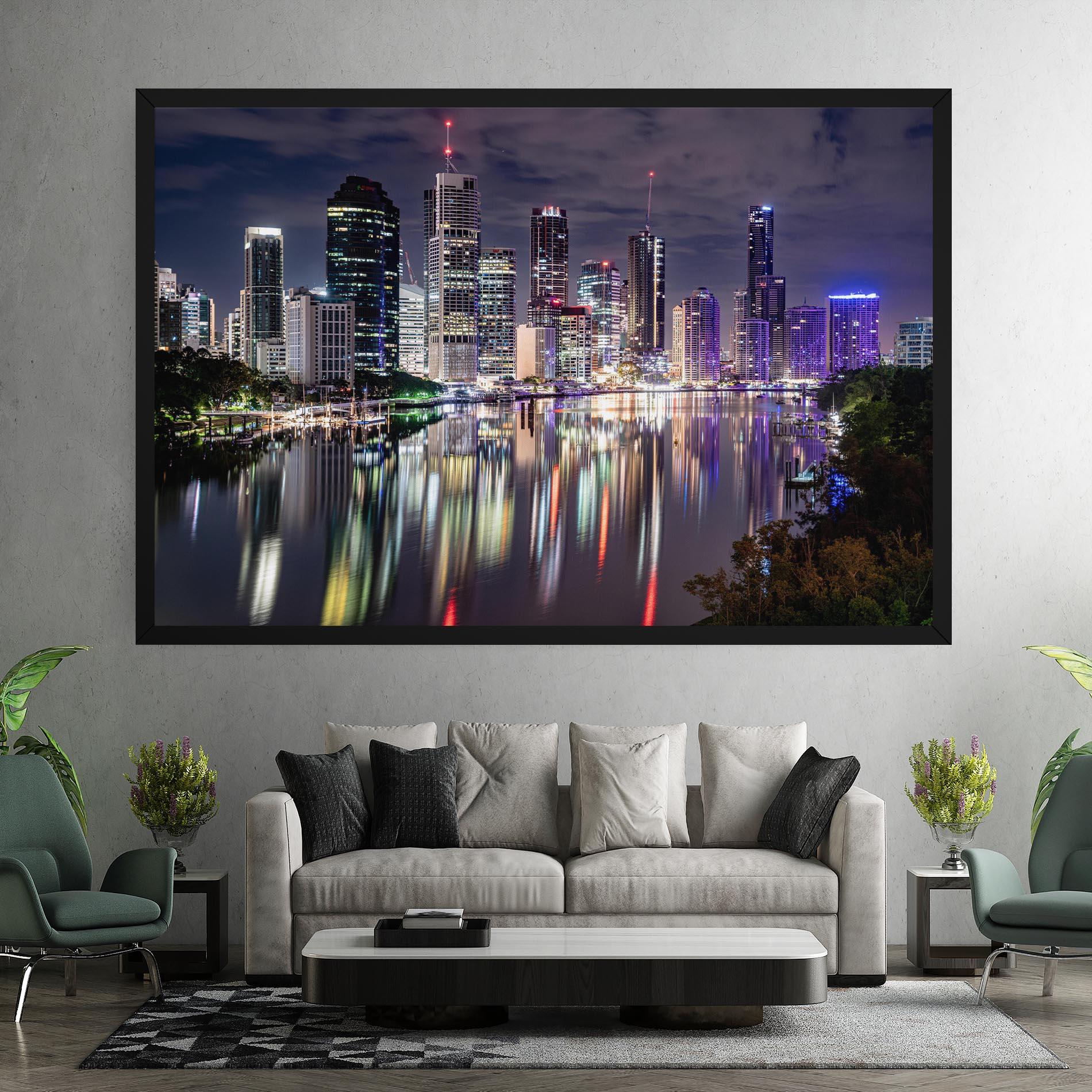 Leinwandbild Brisbane Night mockup 7