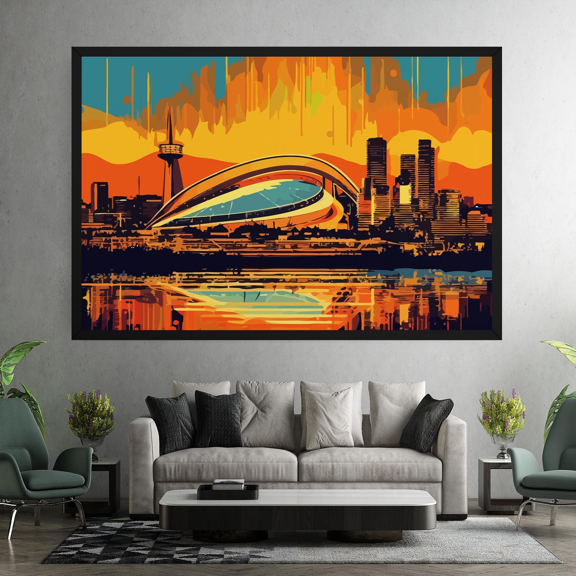 Leinwandbild Montreal Skyline mockup 7