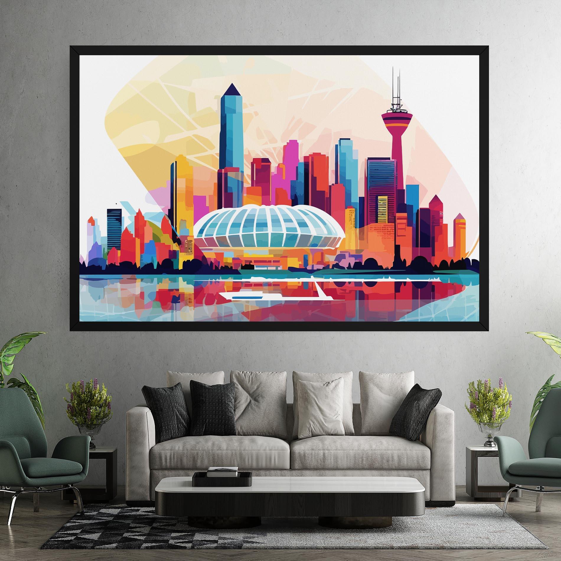 Leinwandbild Olympic Stadium Color mockup 7