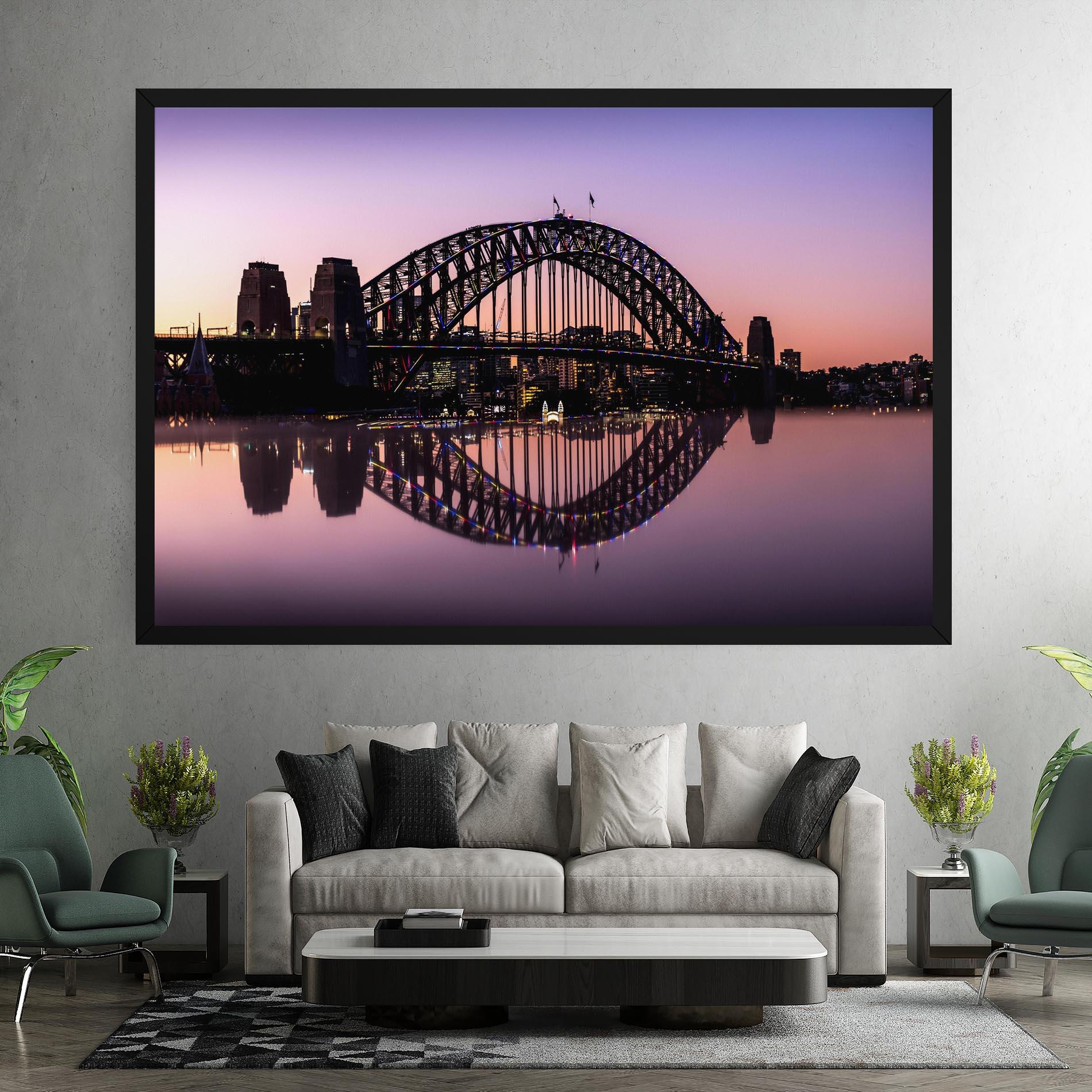 Leinwandbild Purple Night Sydney mockup 7