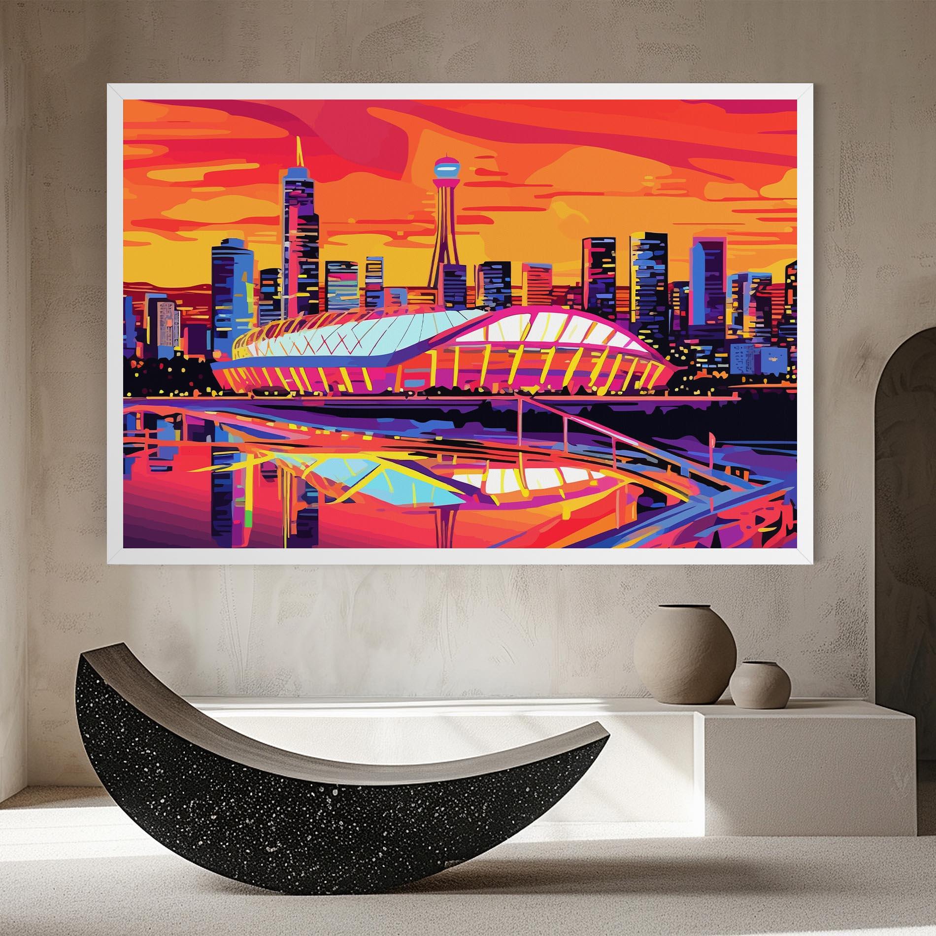 Leinwandbild Australian Orange Sunset mockup 8