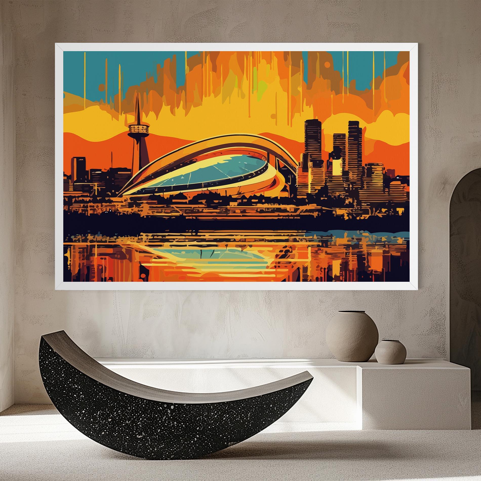 Leinwandbild Montreal Skyline mockup 8