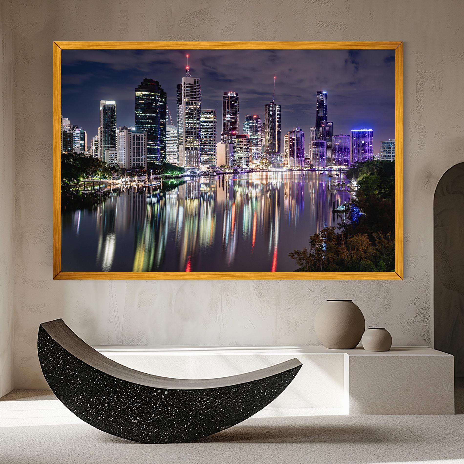 Leinwandbild Brisbane Night mockup 8