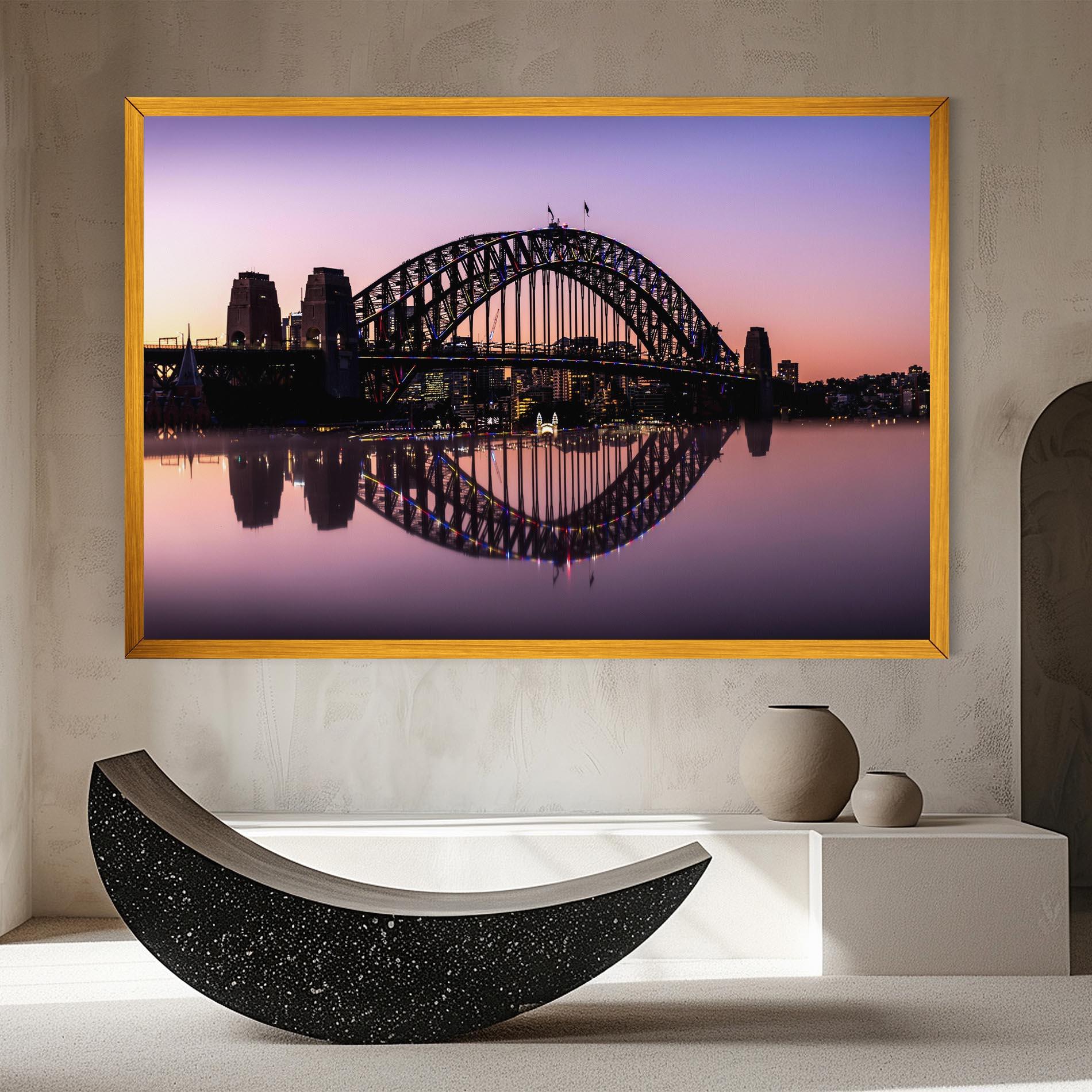 Leinwandbild Purple Night Sydney mockup 8