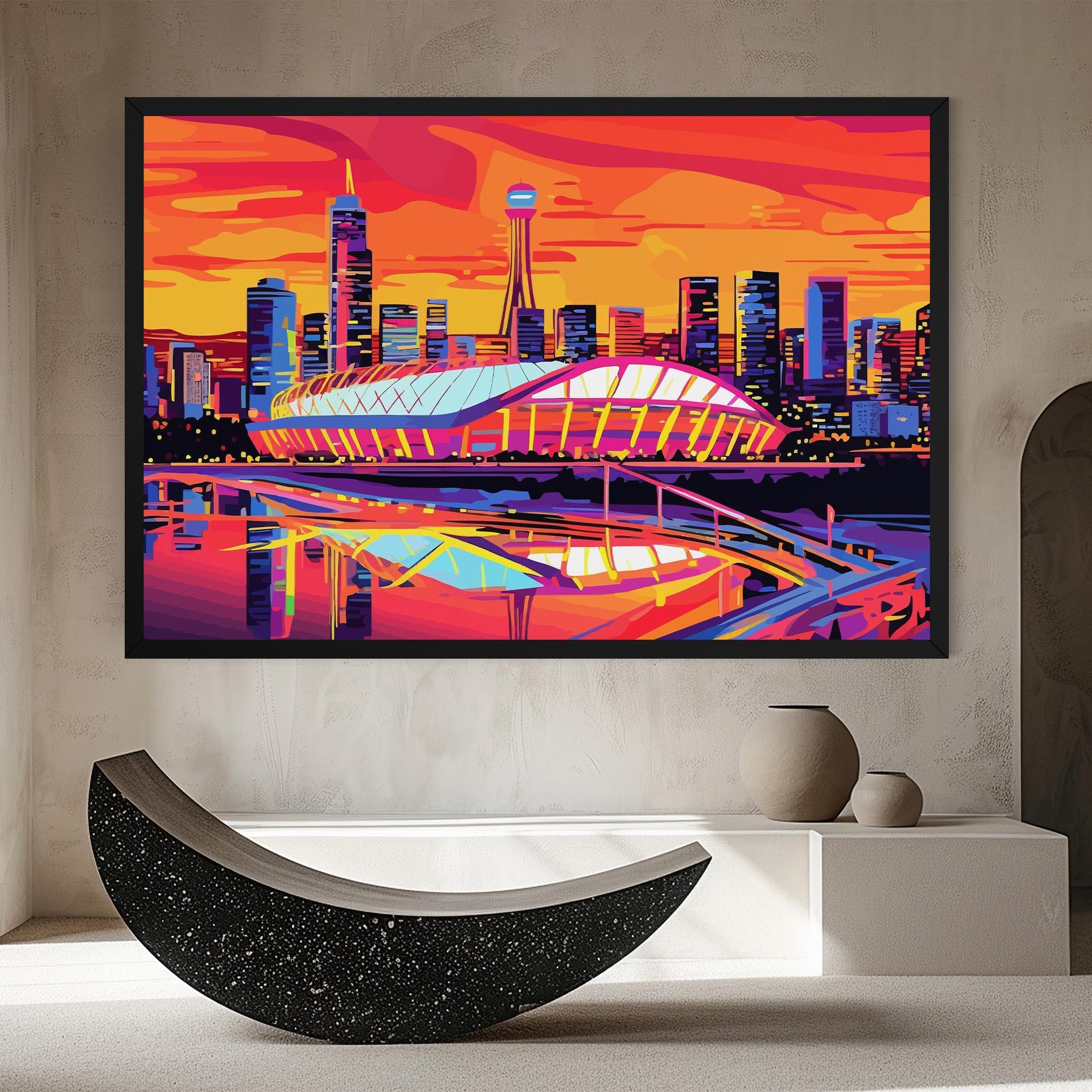 Leinwandbild Australian Orange Sunset mockup 8