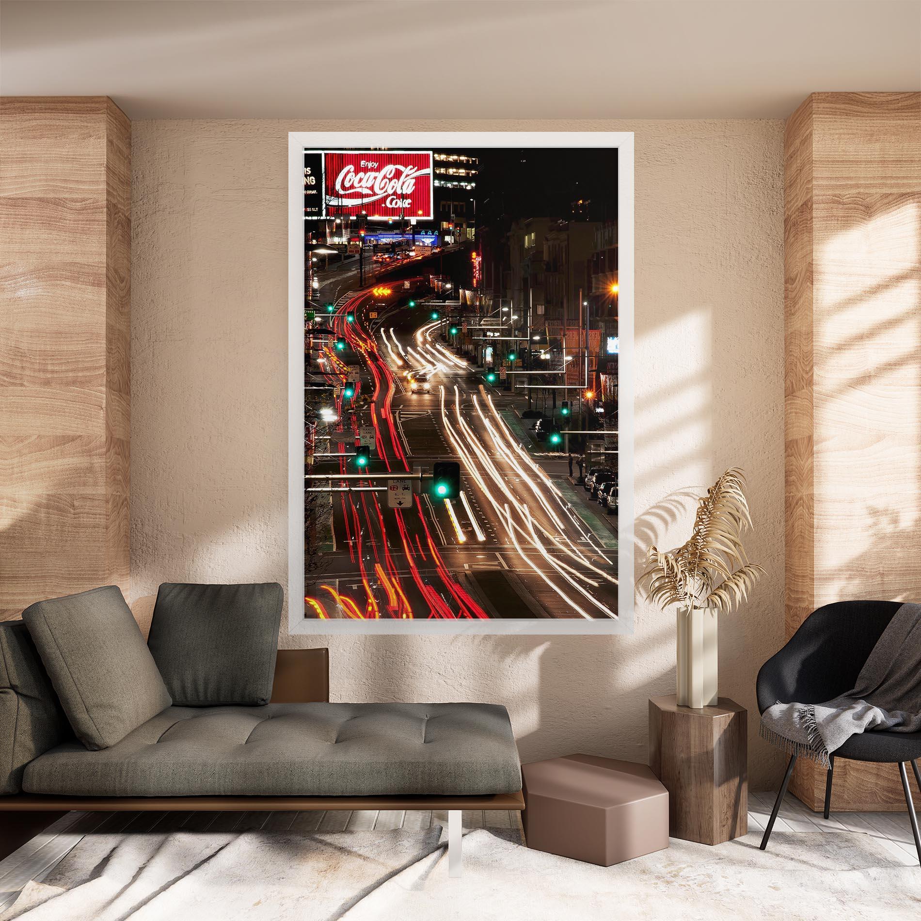 Leinwandbild Car Light Road mockup 8