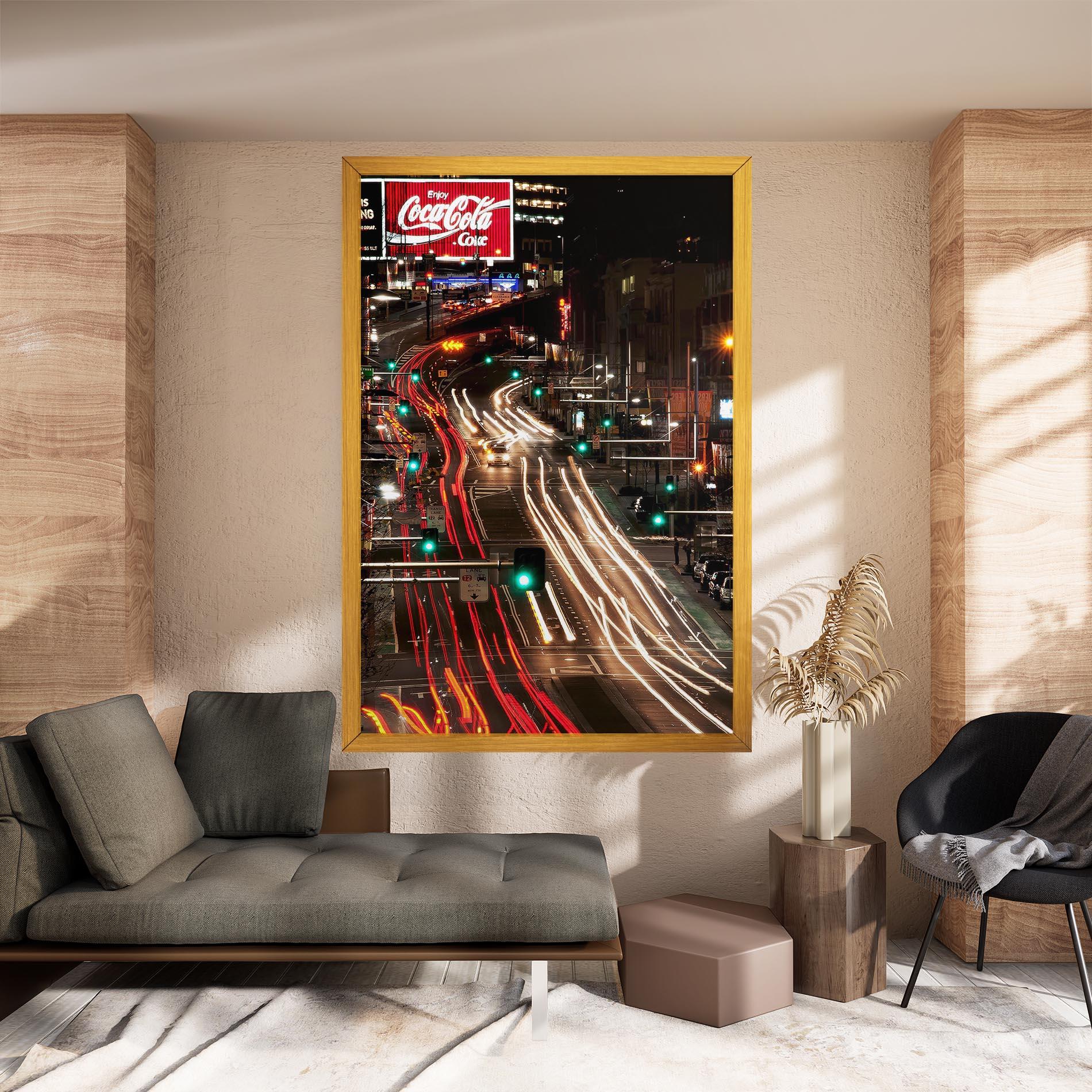 Leinwandbild Car Light Road mockup 8