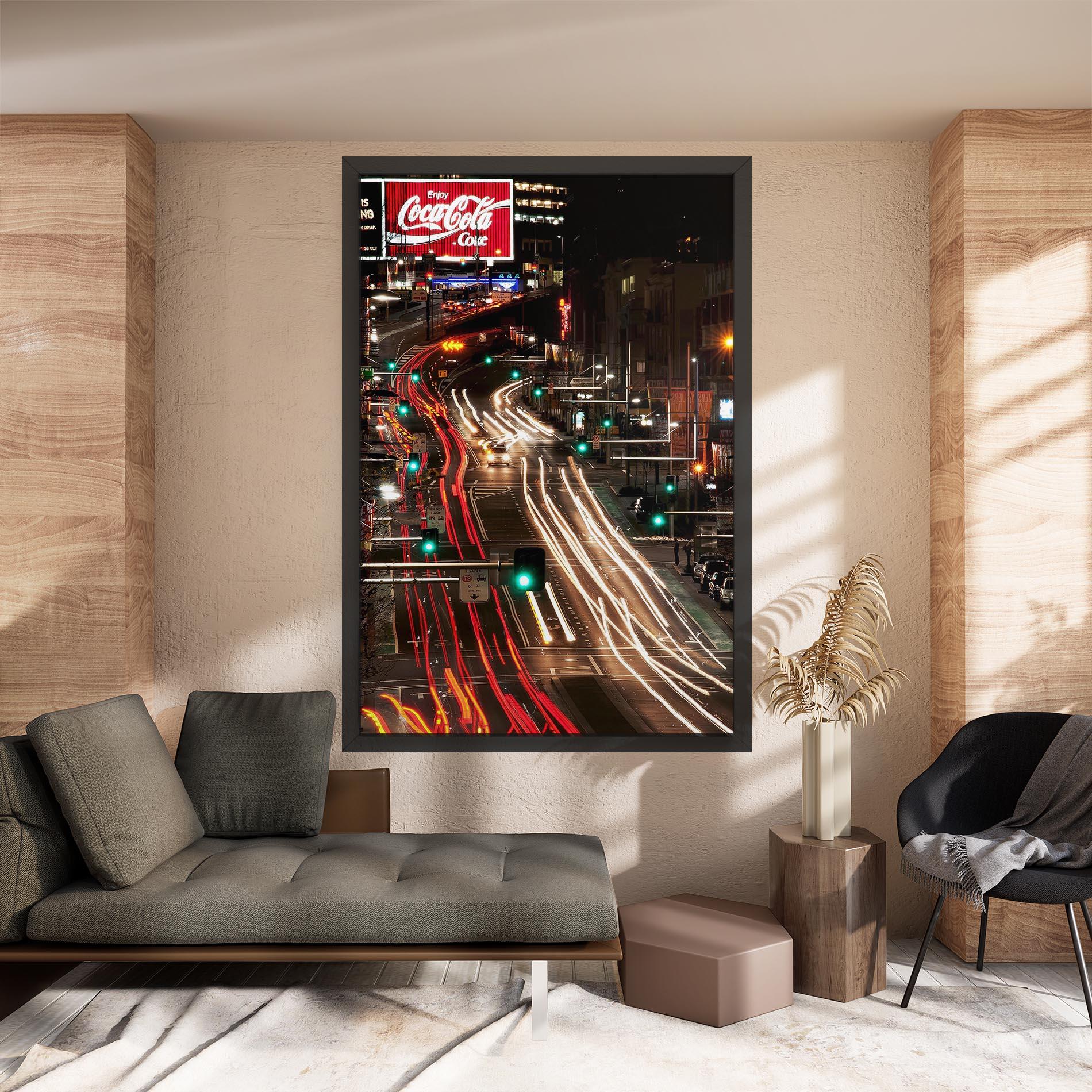 Leinwandbild Car Light Road mockup 8