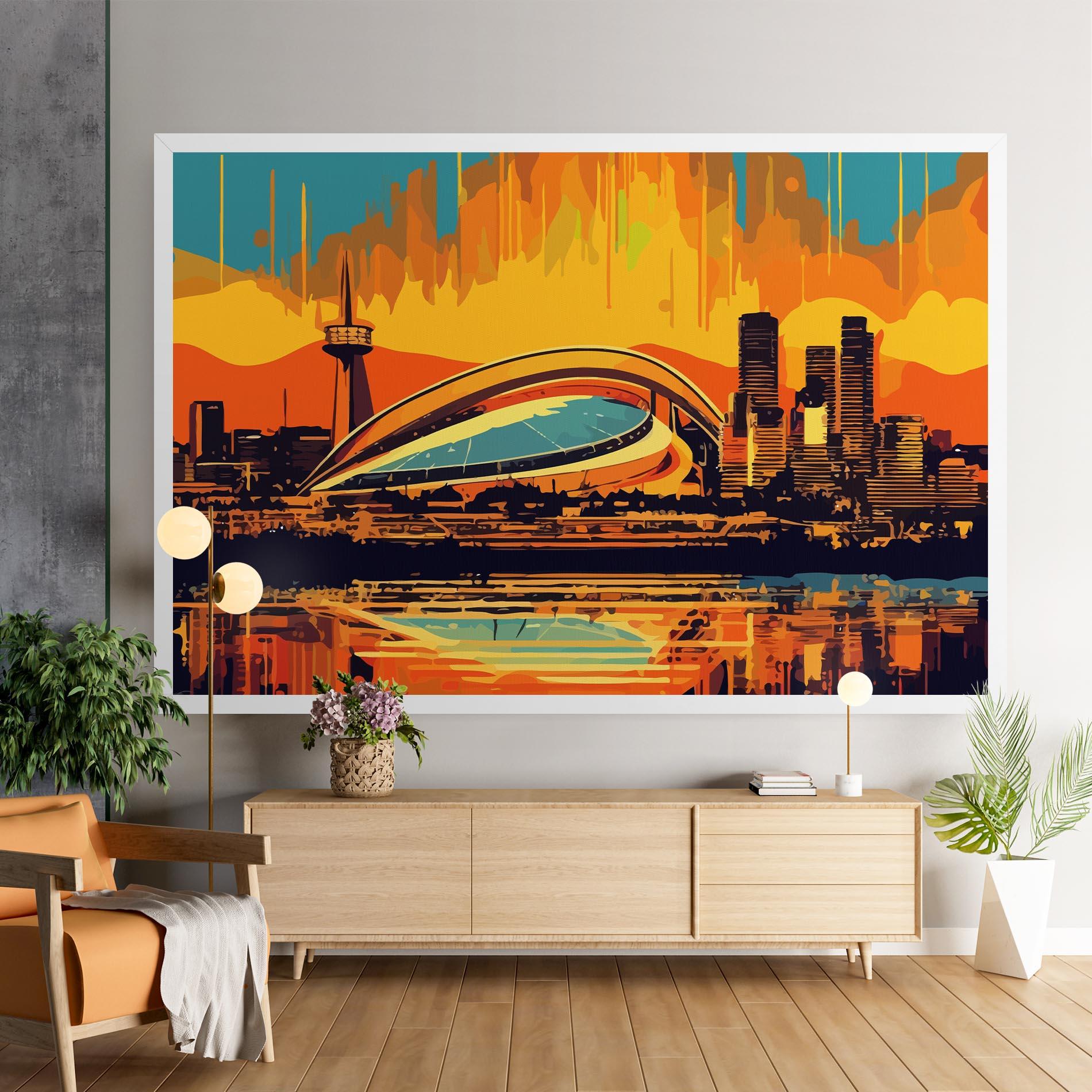 Leinwandbild Montreal Skyline mockup 9
