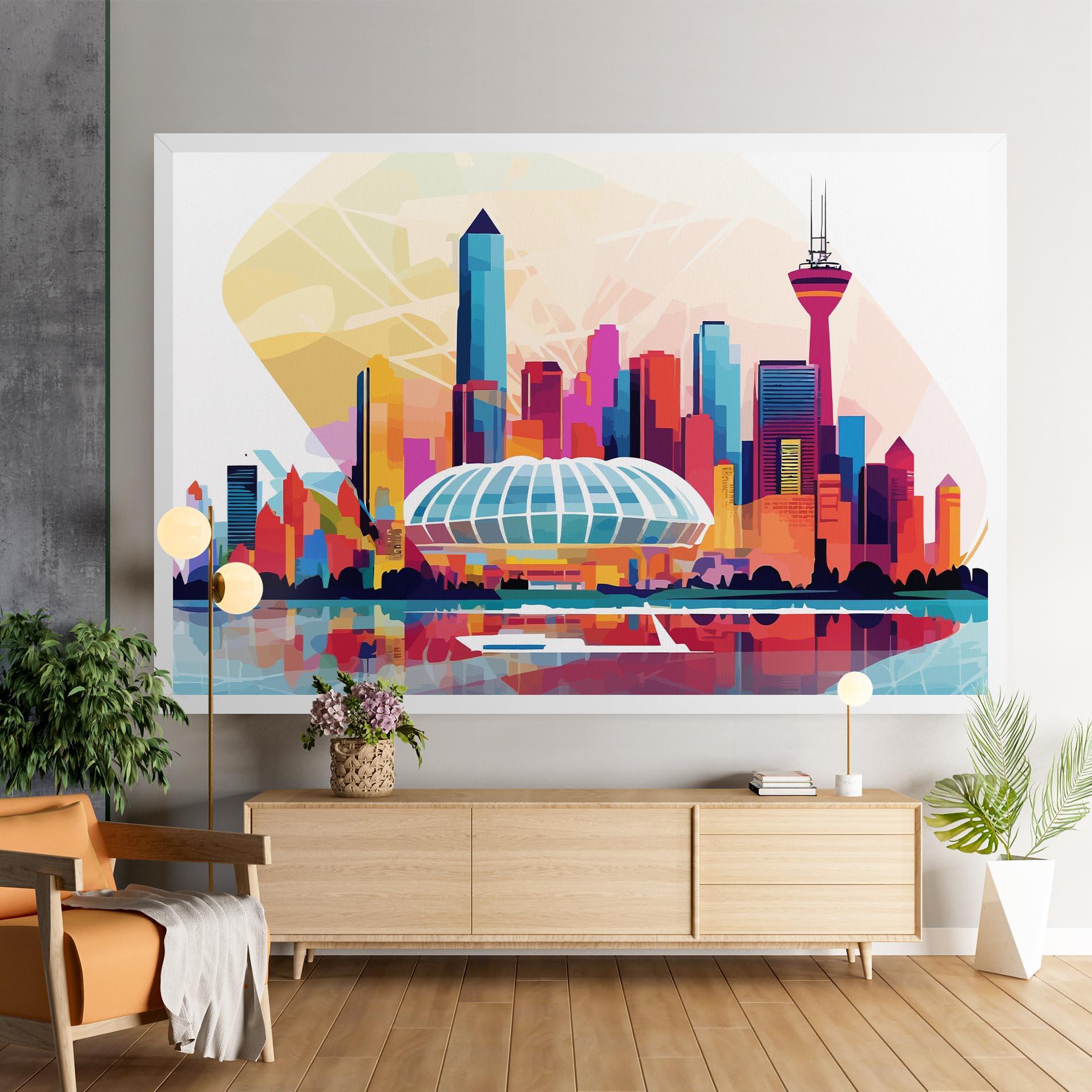 Leinwandbild Olympic Stadium Color mockup 9