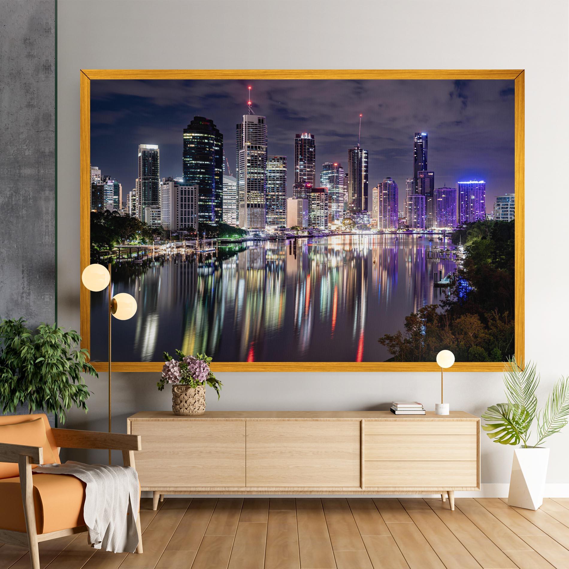 Leinwandbild Brisbane Night mockup 9