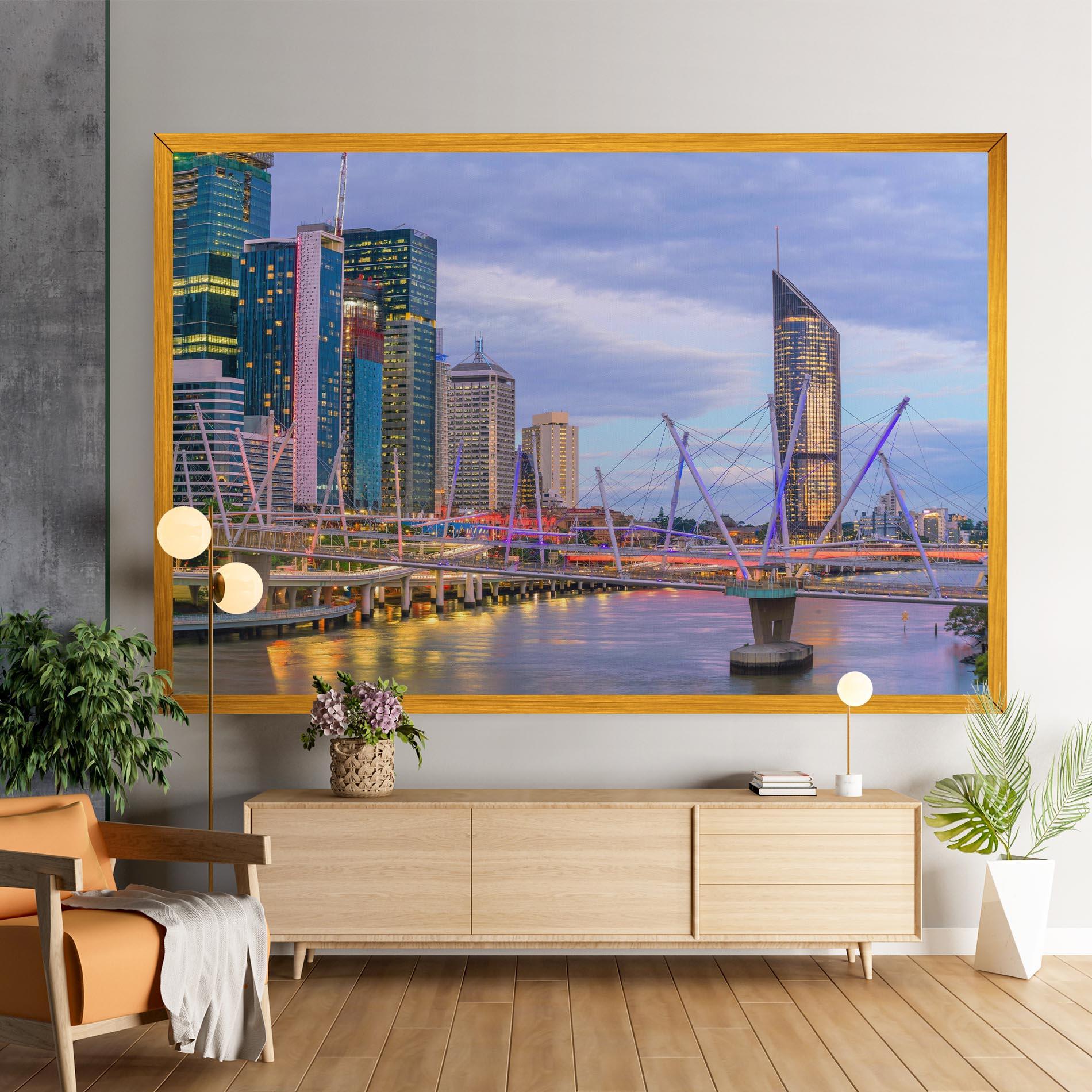 Leinwandbild Brisbane River Australia mockup 9