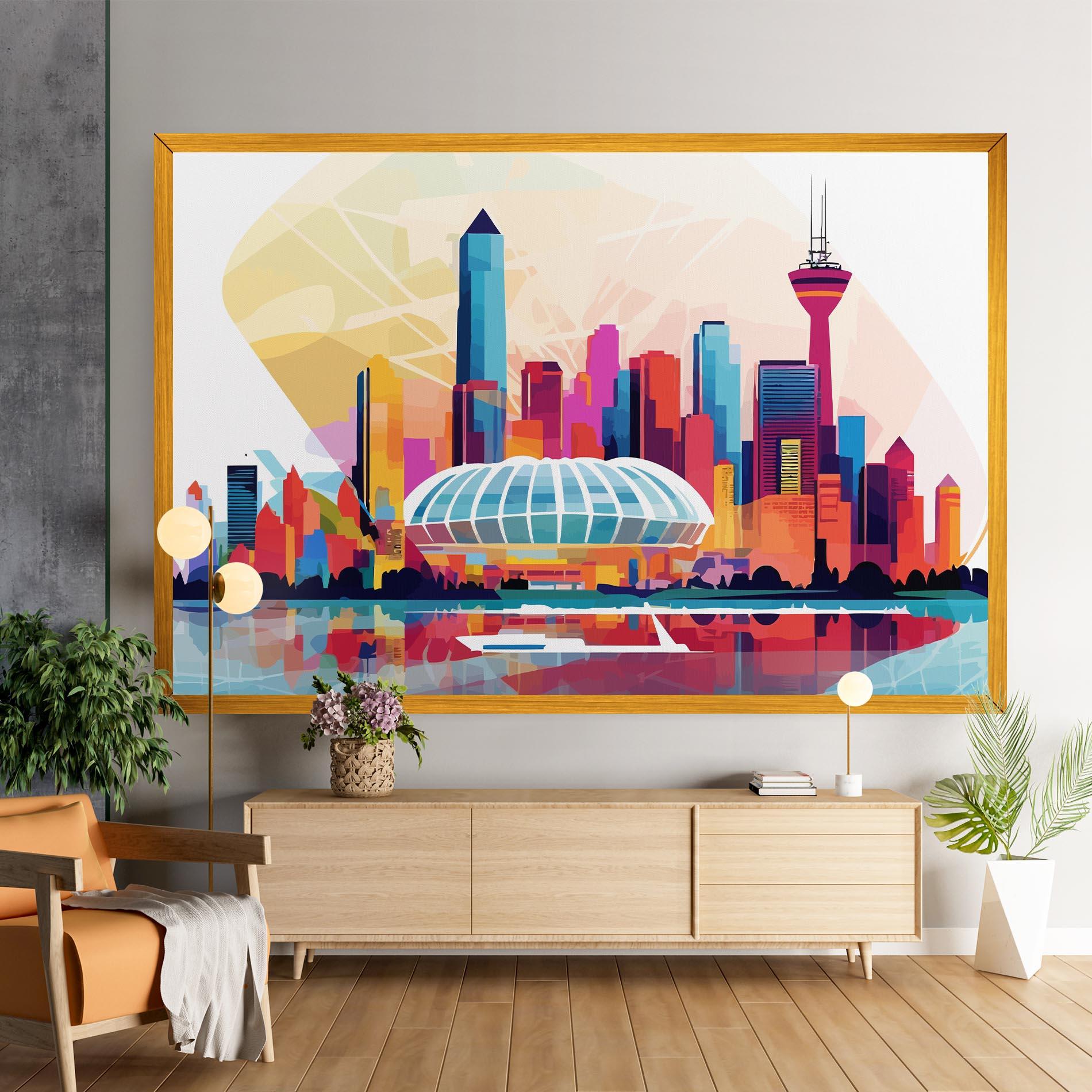 Leinwandbild Olympic Stadium Color mockup 9