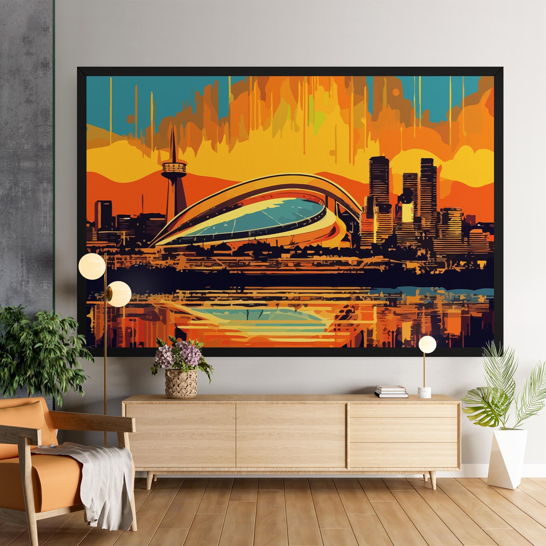 Leinwandbild Montreal Skyline mockup 9