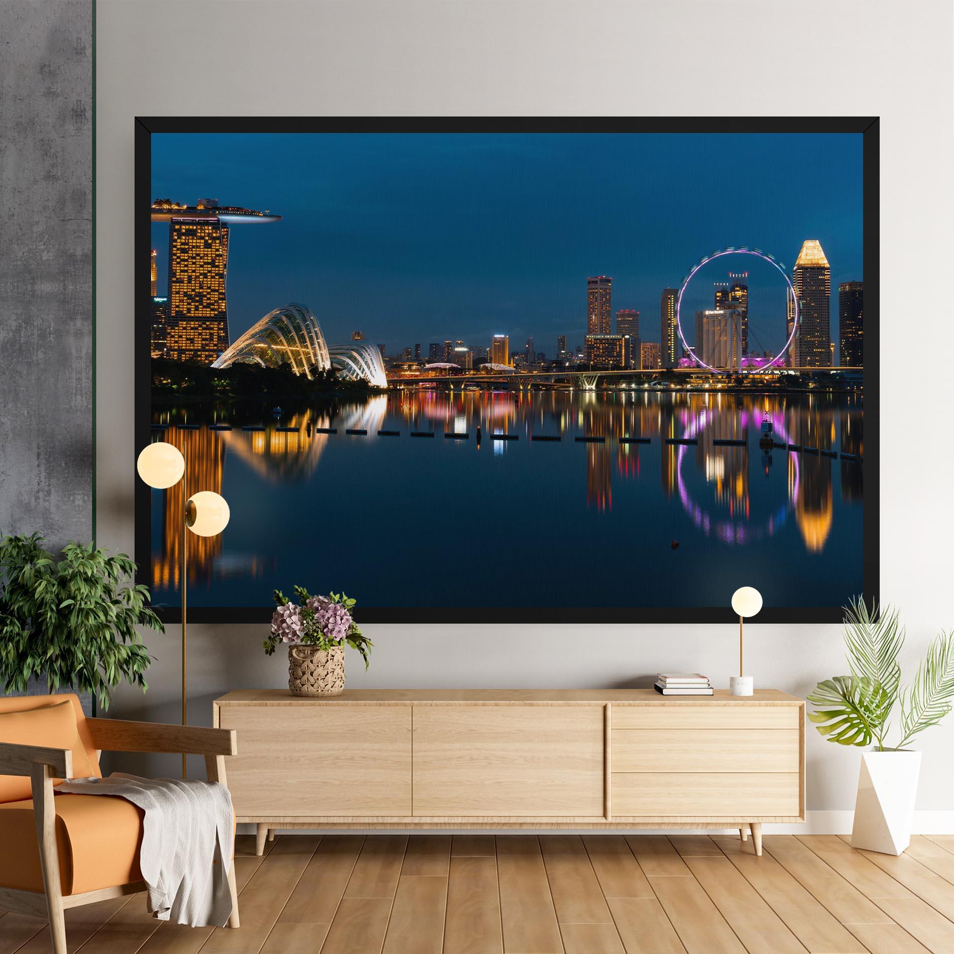 Leinwandbild Singapore City Skyline mockup 9