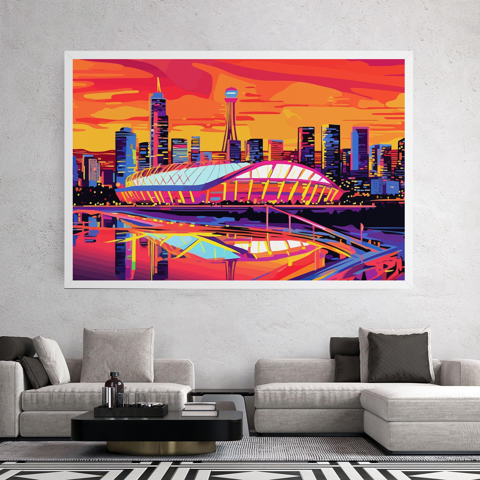 Leinwandbild Australian Orange Sunset mockup 2