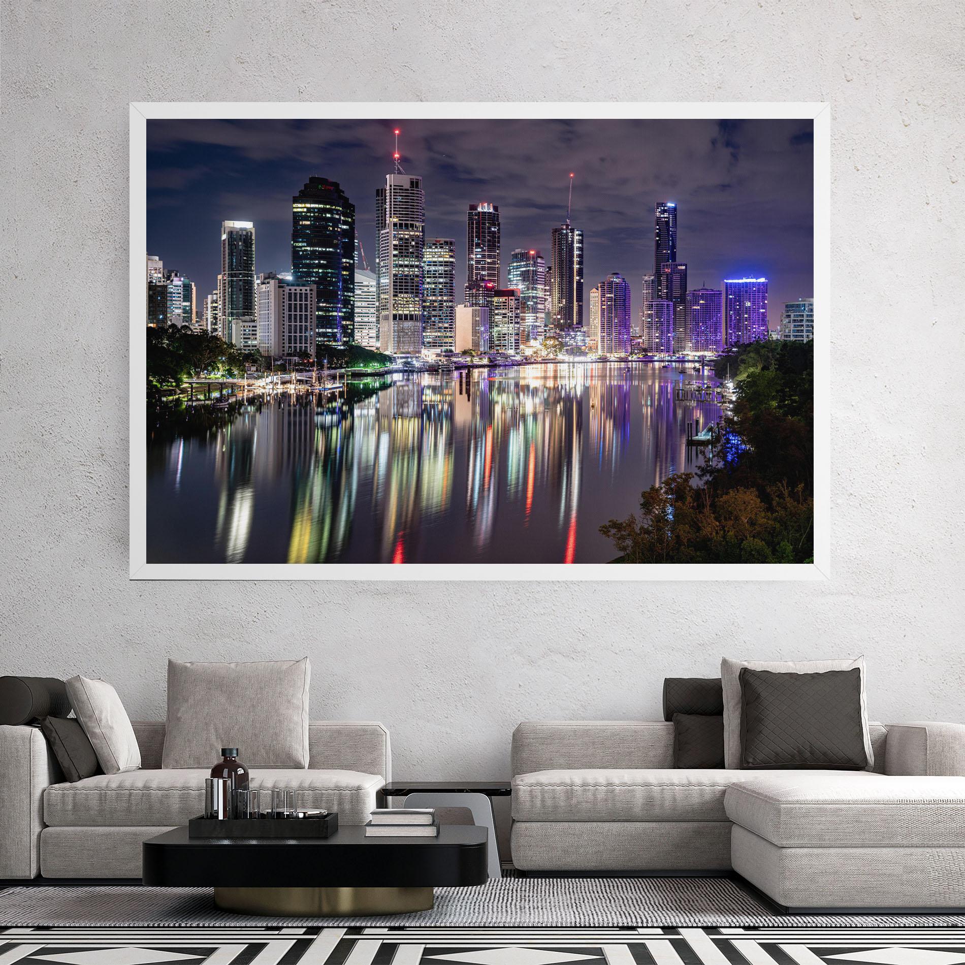 Leinwandbild Brisbane Night mockup 2