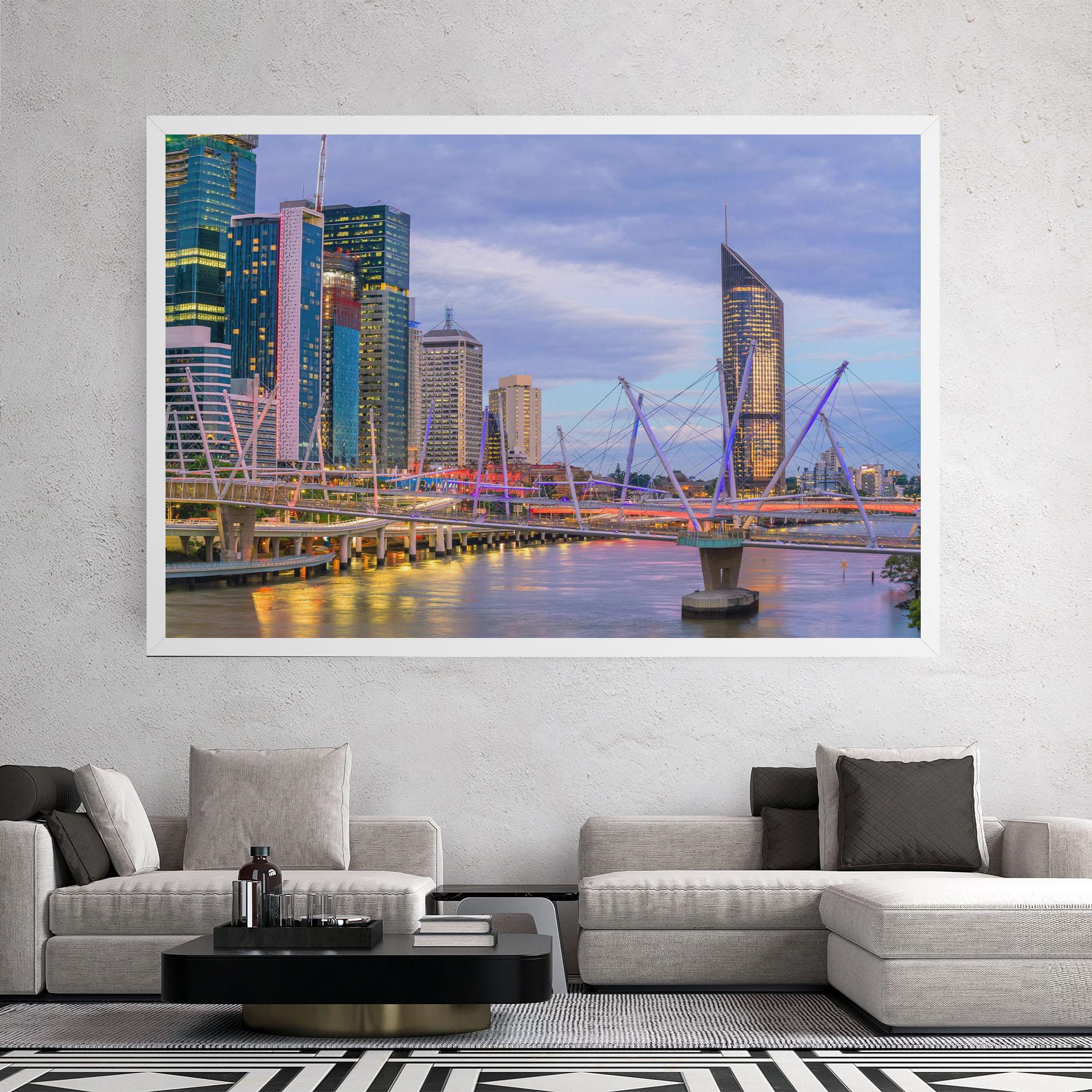 Leinwandbild Brisbane River Australia mockup 2