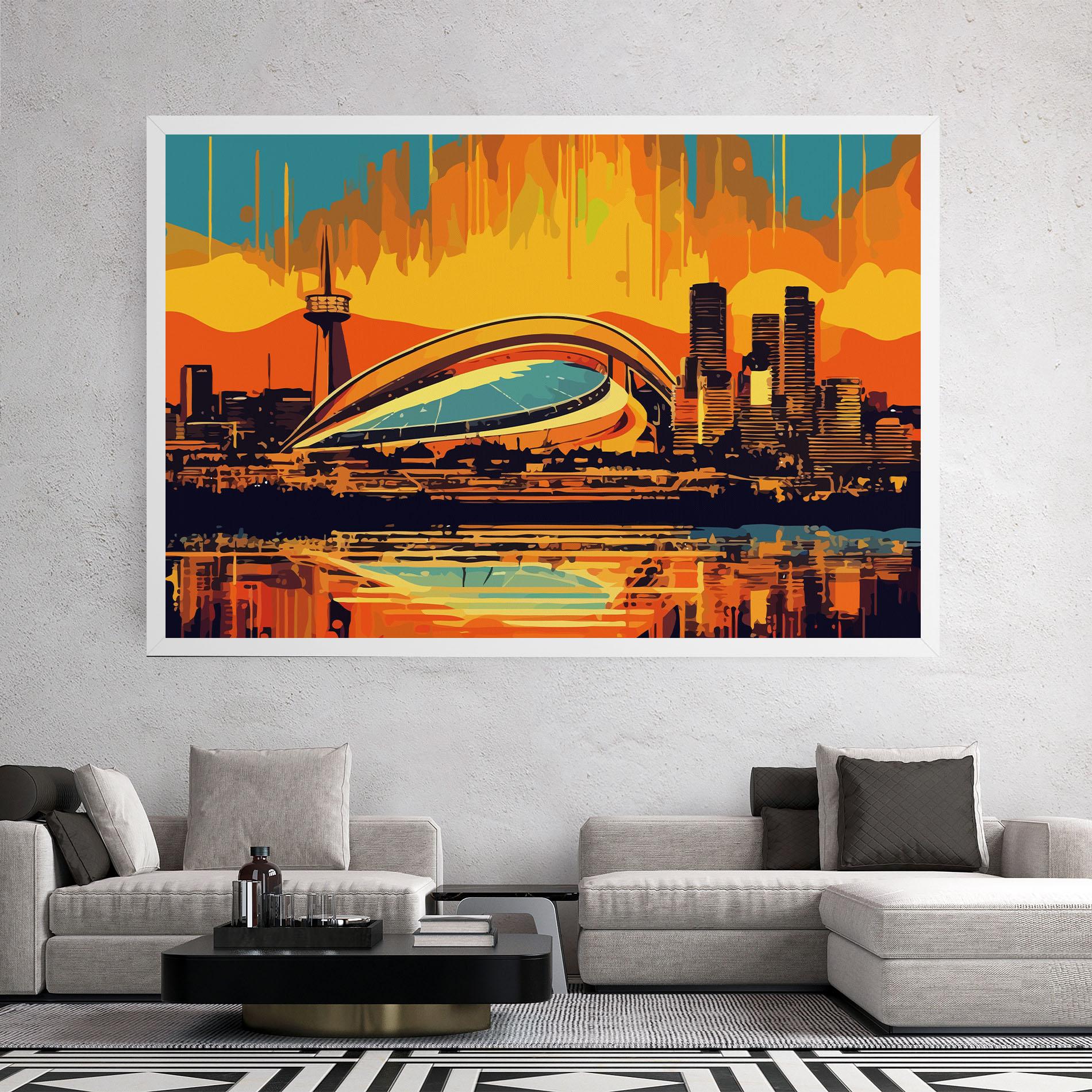 Leinwandbild Montreal Skyline mockup 2