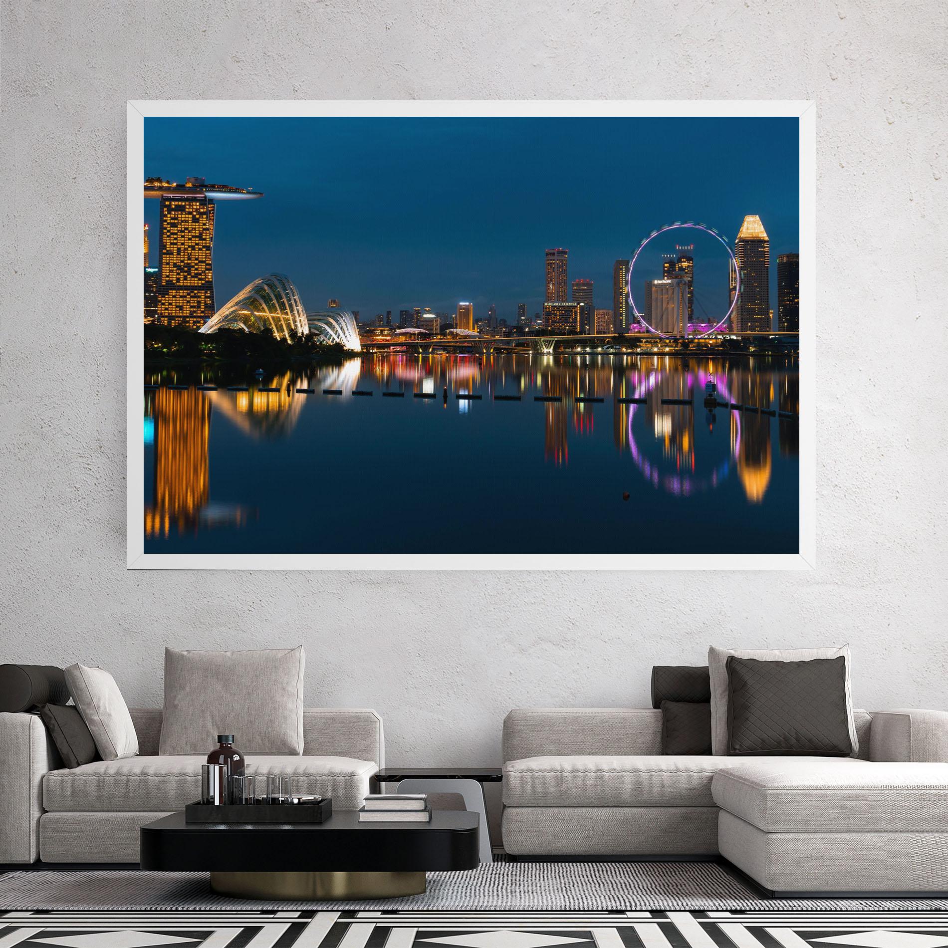 Leinwandbild Singapore City Skyline mockup 2