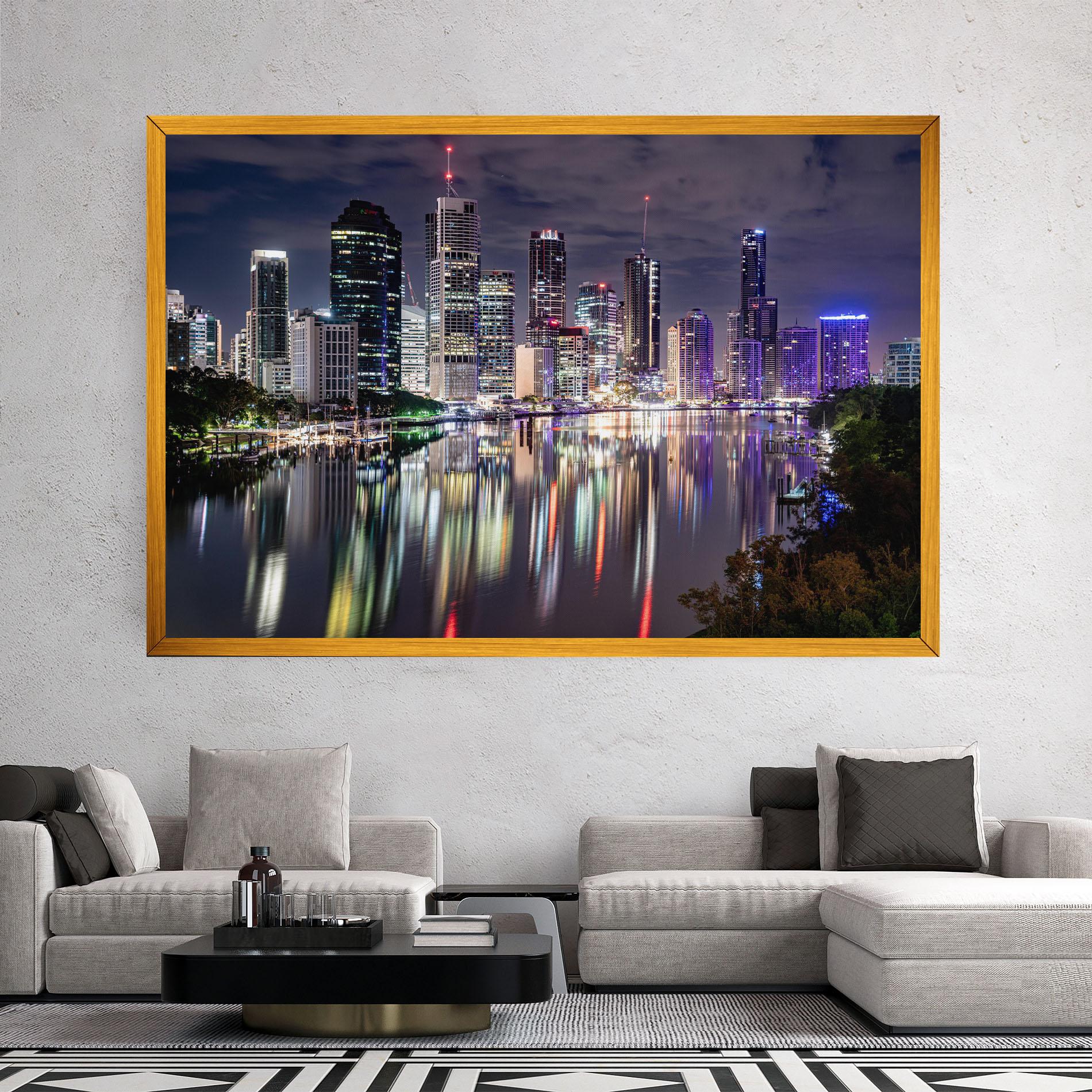 Leinwandbild Brisbane Night mockup 2