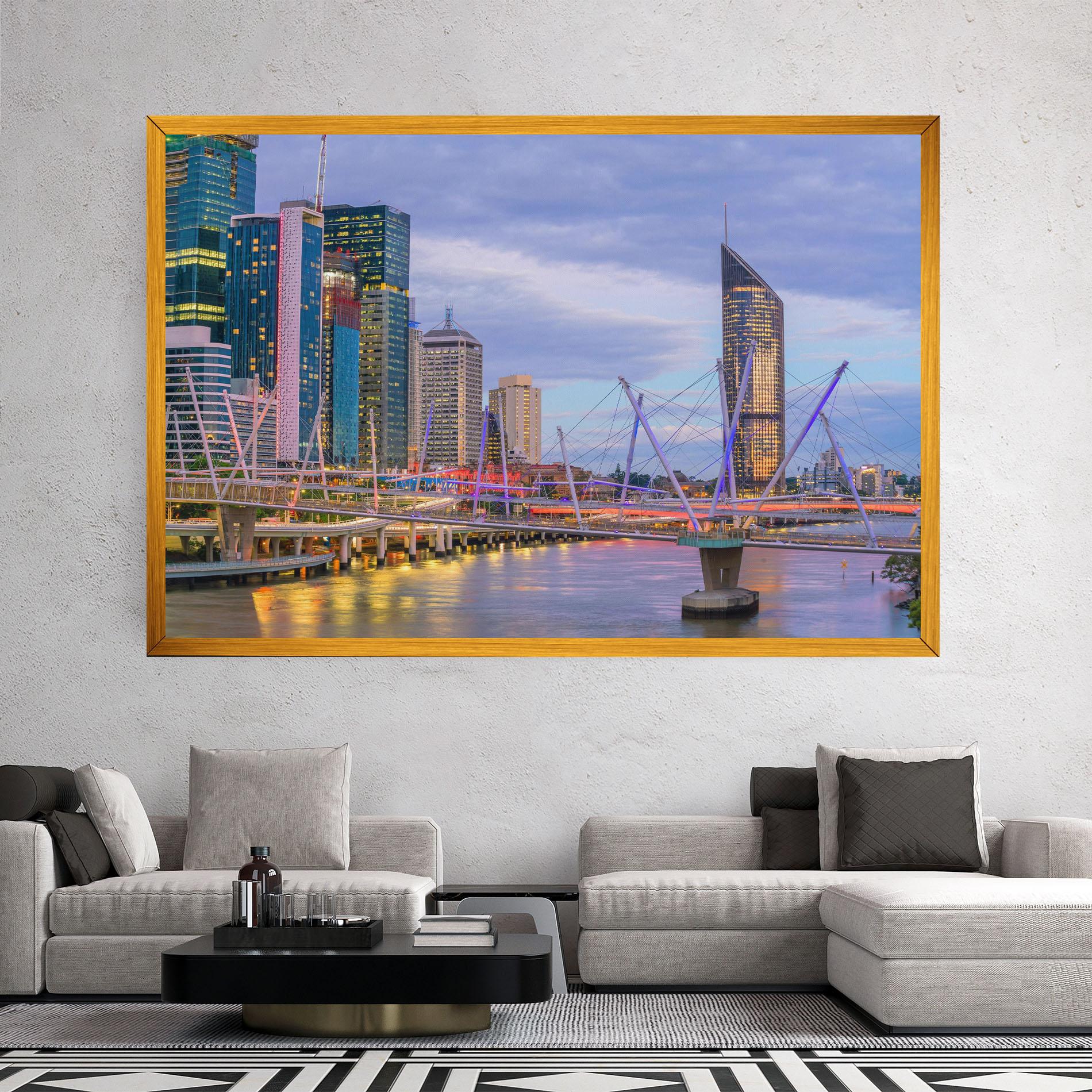 Leinwandbild Brisbane River Australia mockup 2