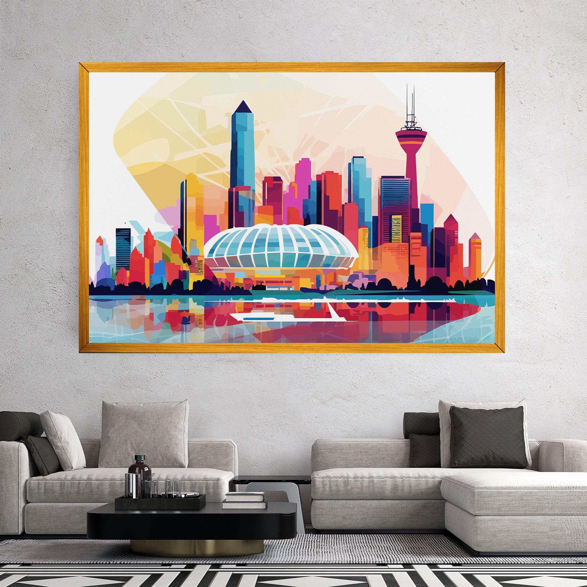 Leinwandbild Olympic Stadium Color mockup 2