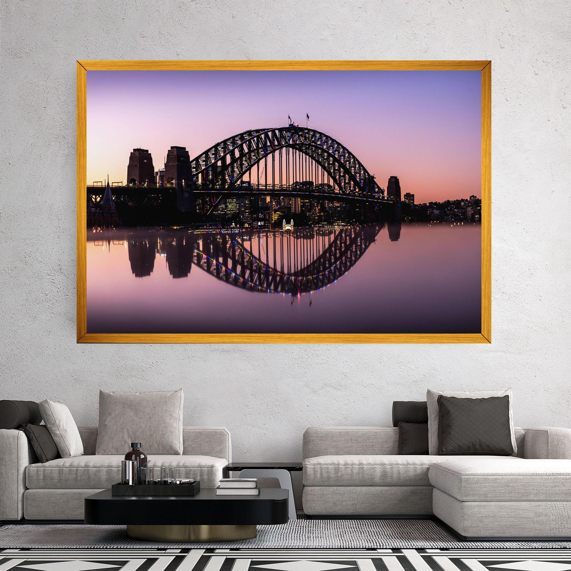 Leinwandbild Purple Night Sydney mockup 2