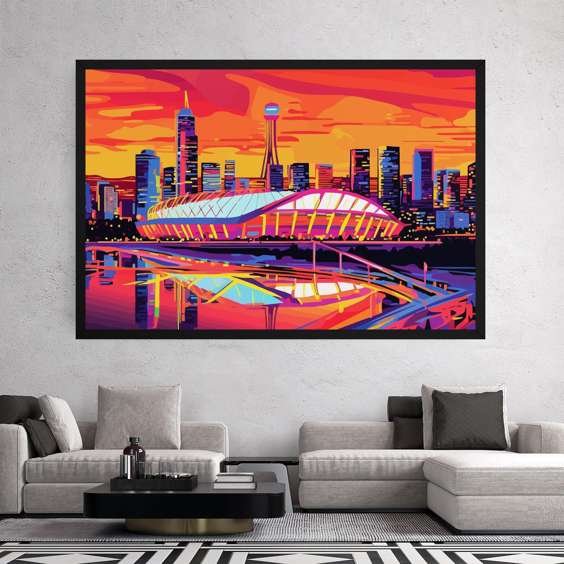 Leinwandbild Australian Orange Sunset mockup 2