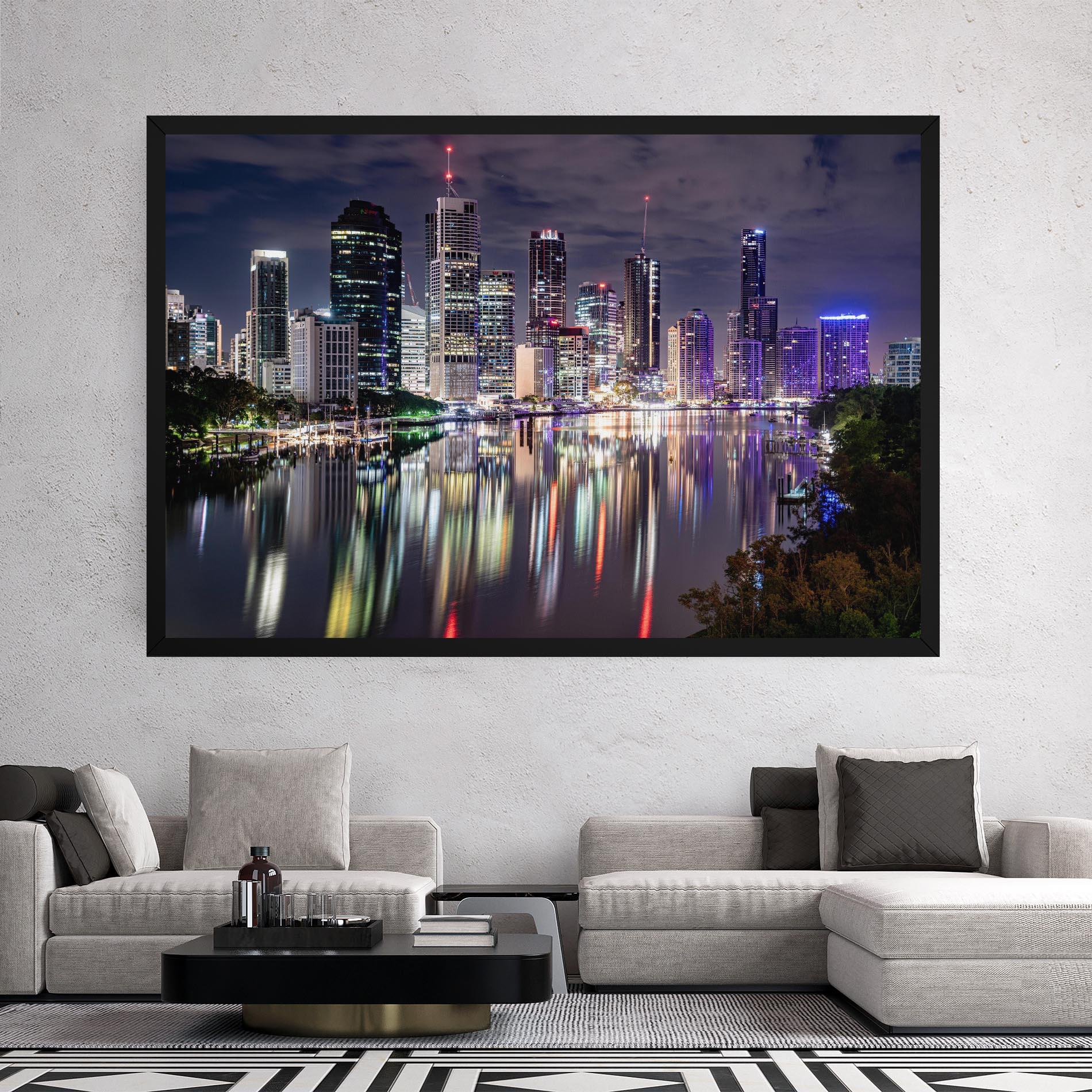 Leinwandbild Brisbane Night mockup 2