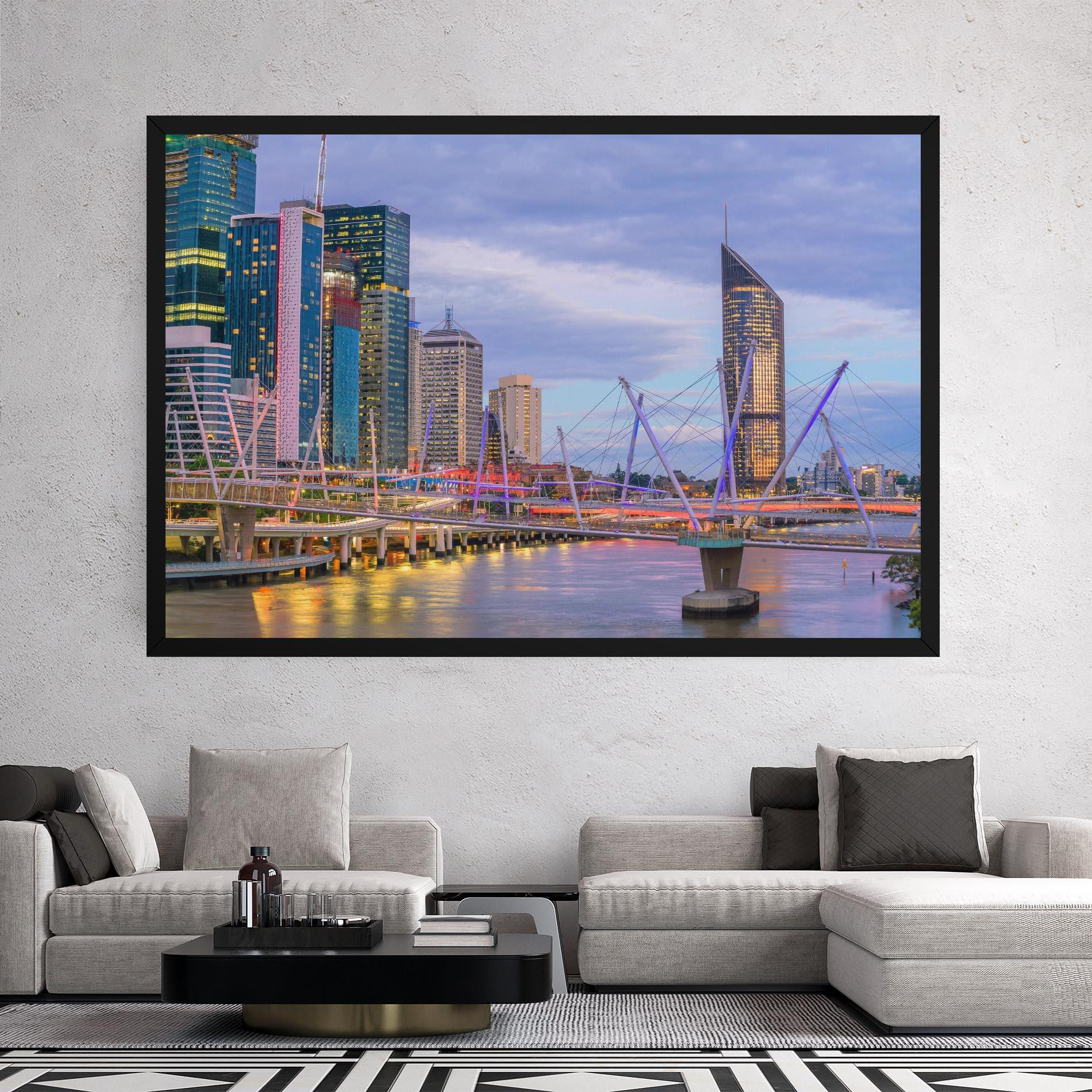 Leinwandbild Brisbane River Australia mockup 2
