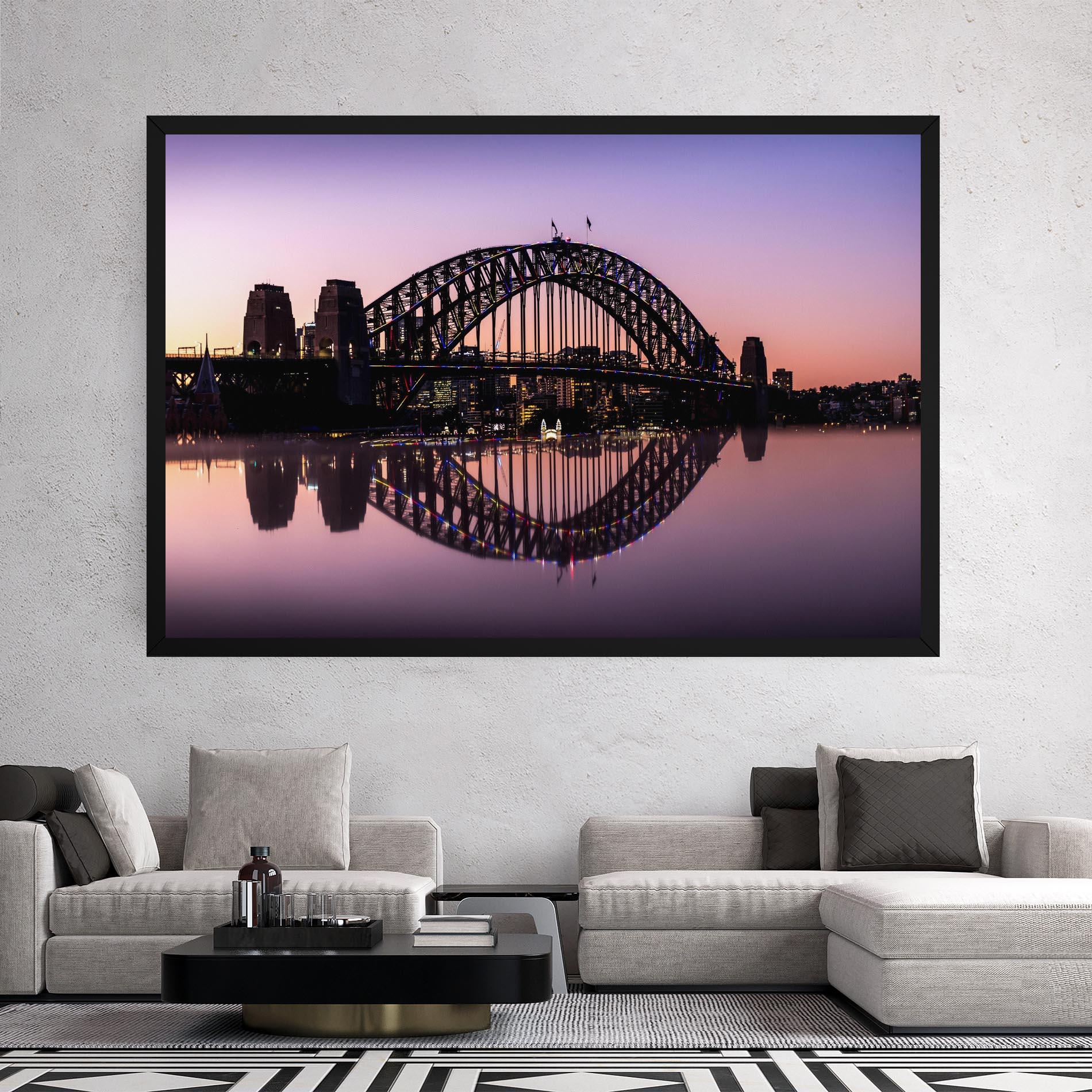 Leinwandbild Purple Night Sydney mockup 2
