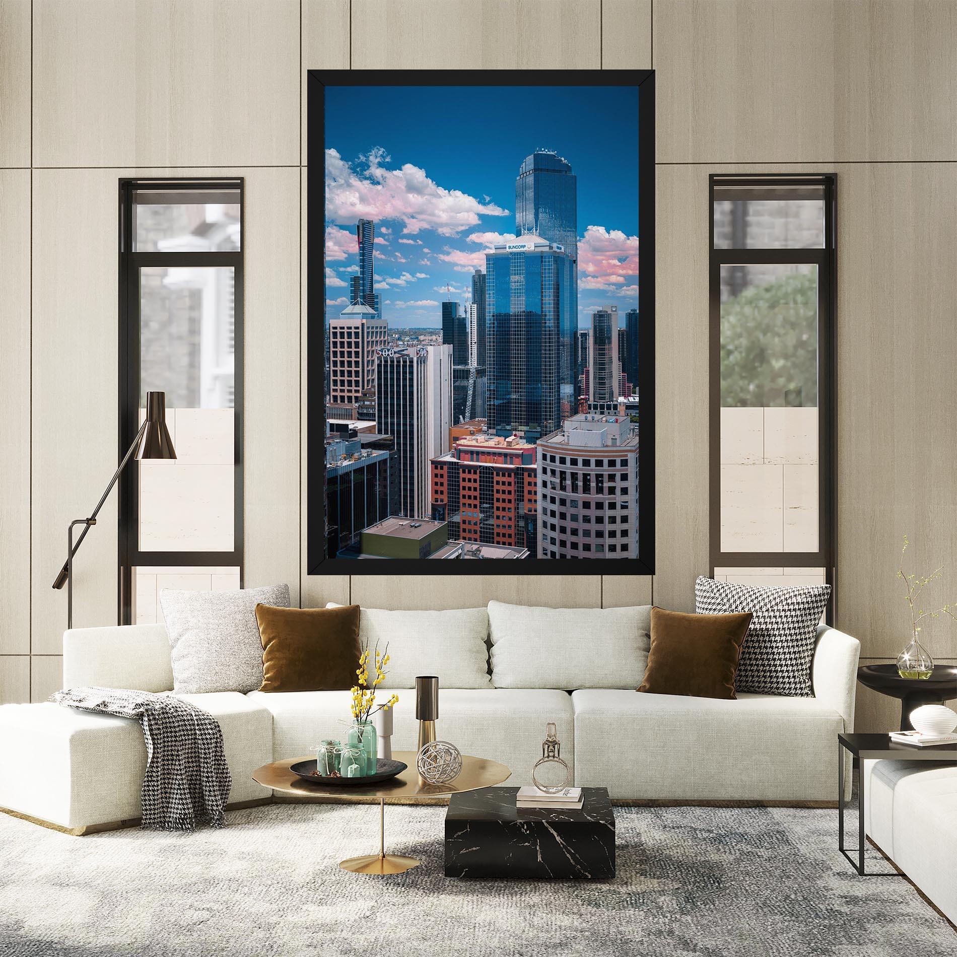 Leinwandbild Skyscrapert View mockup 2