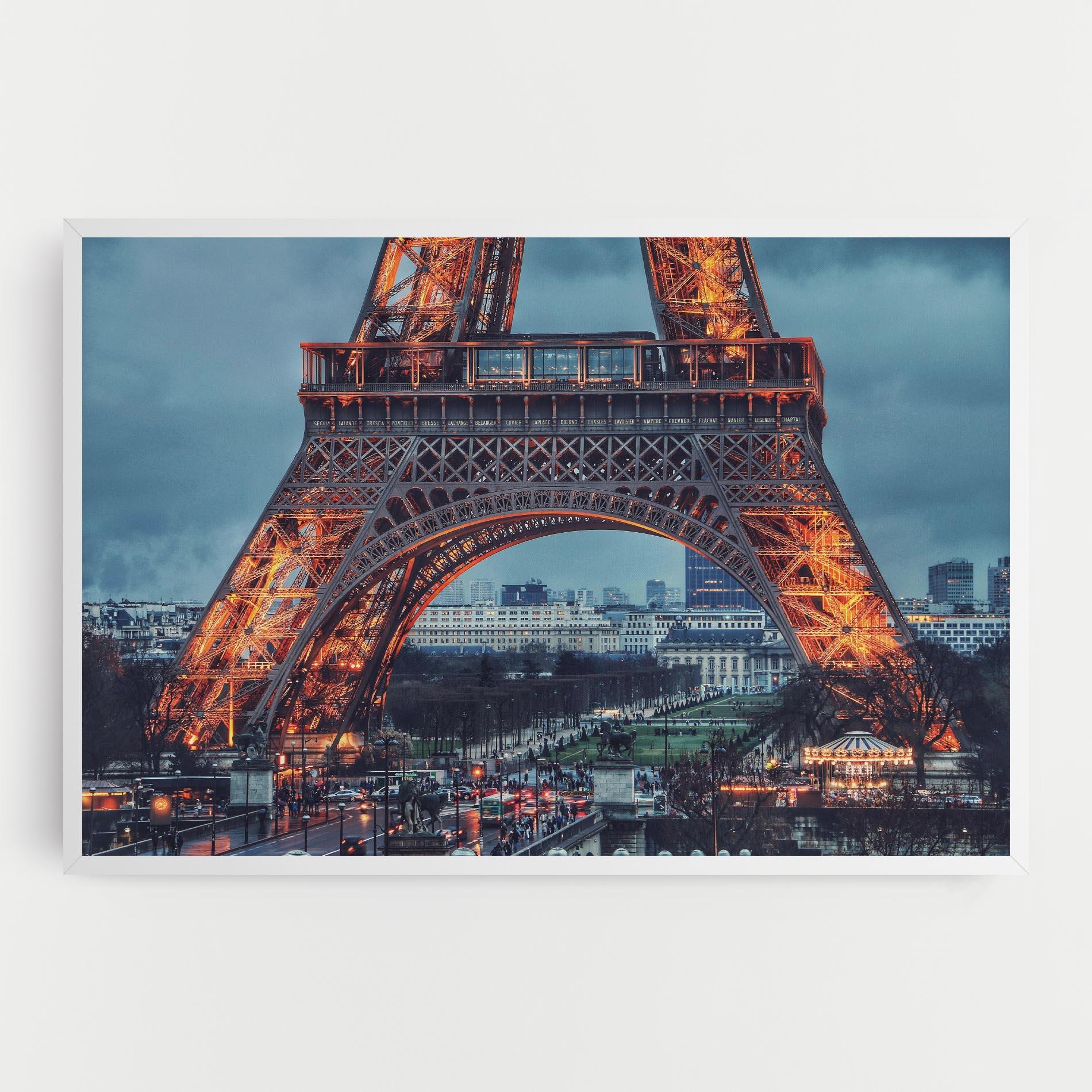 Leinwandbild Eiffel Tower Lights mockup 0