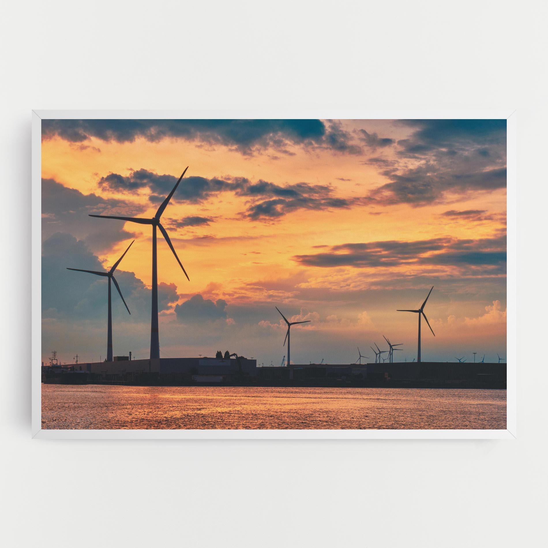 Leinwandbild Sunset Belgium mockup 0