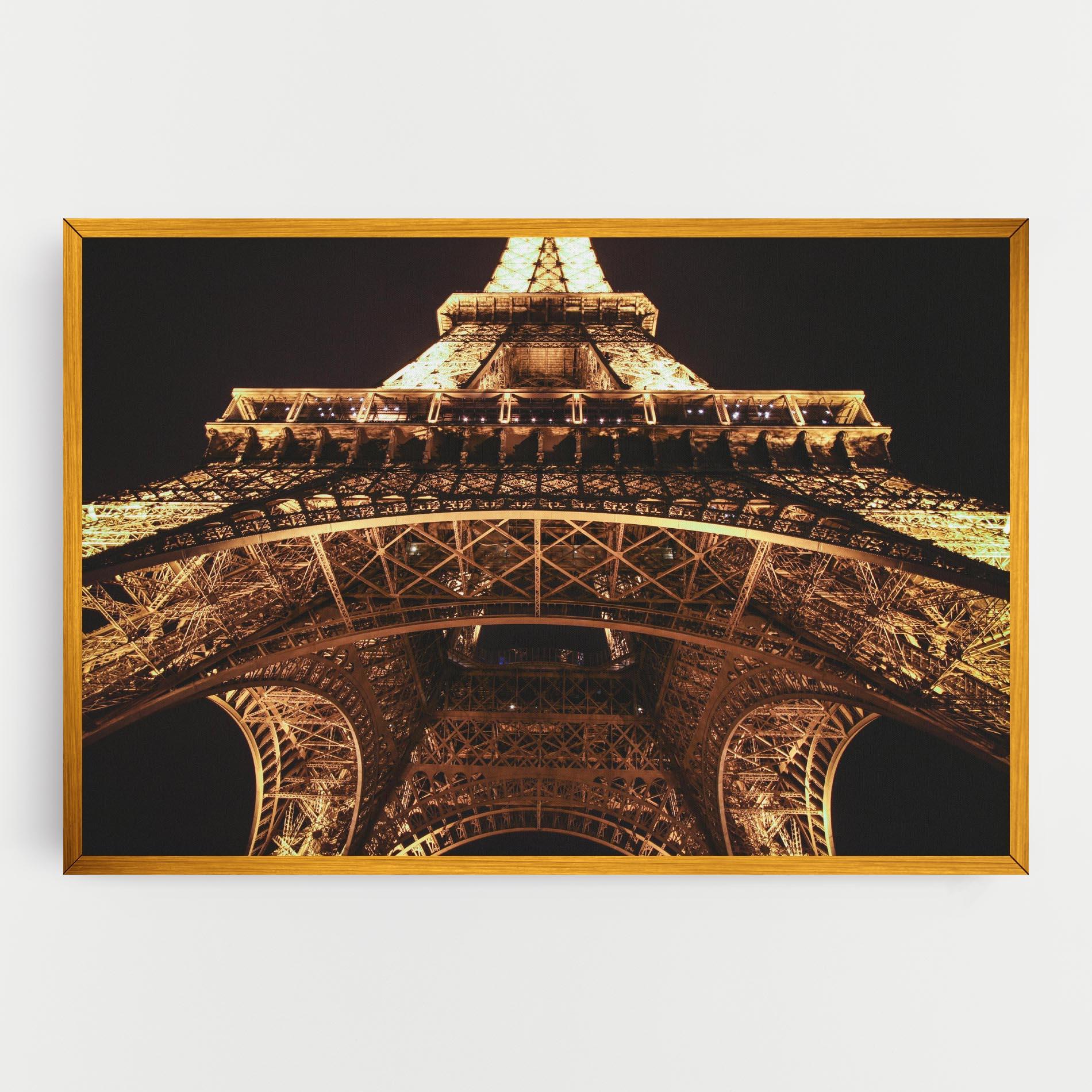 Leinwandbild Eiffel Tower At Night mockup 0