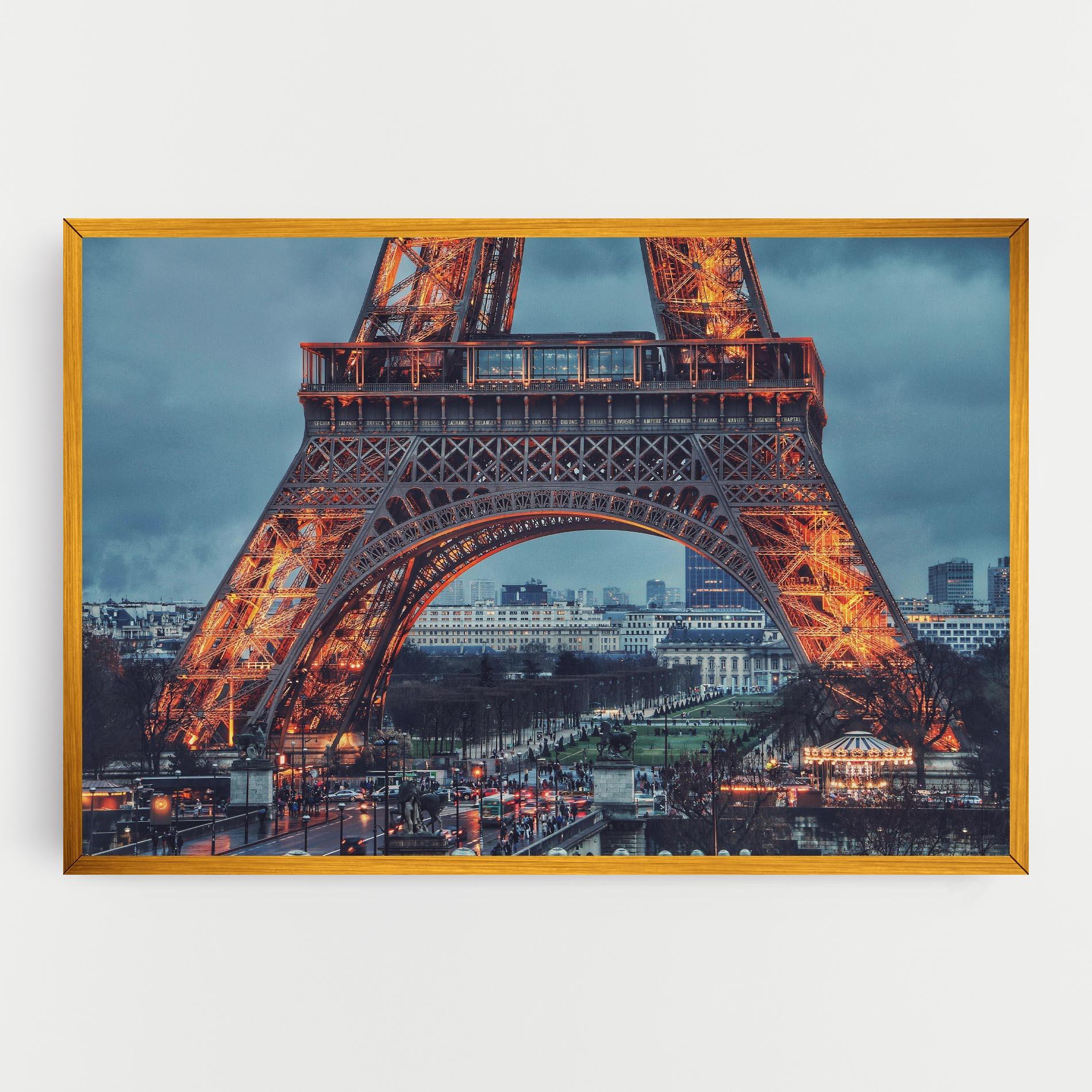 Leinwandbild Eiffel Tower Lights mockup 0