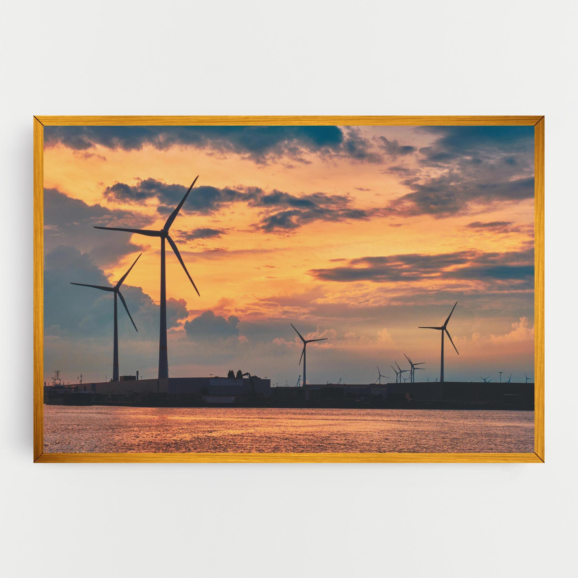 Leinwandbild Sunset Belgium mockup 0