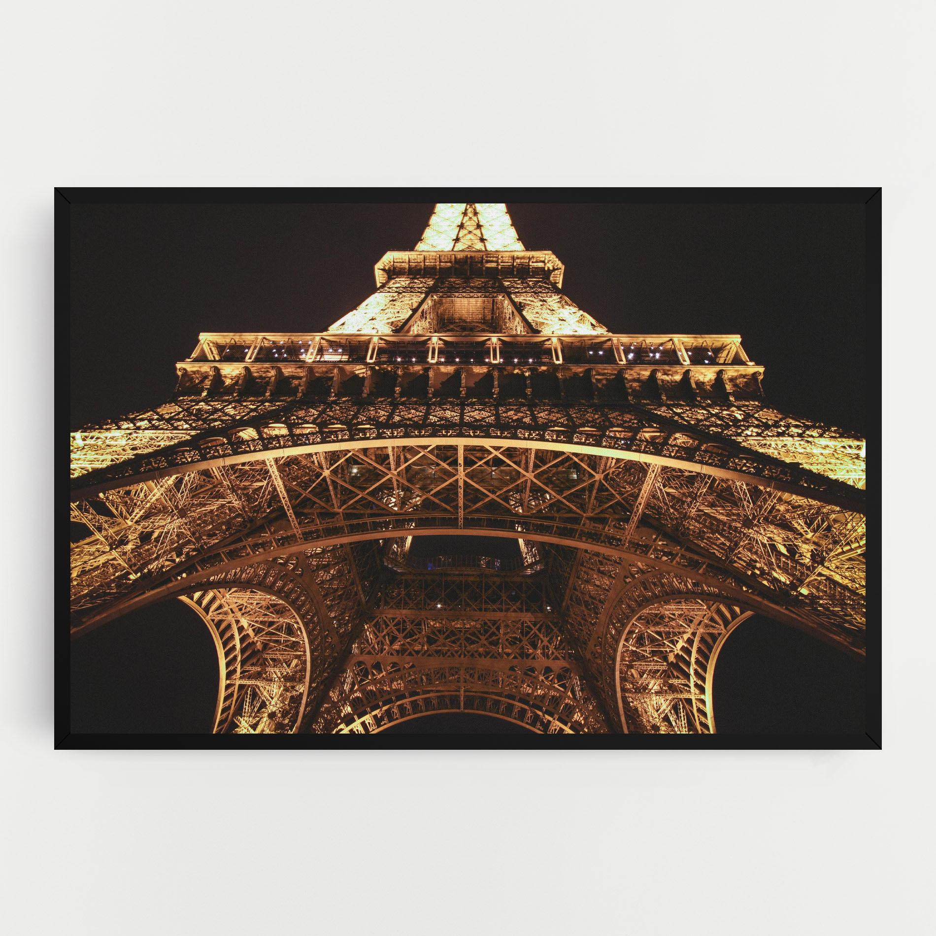 Leinwandbild Eiffel Tower At Night mockup 0