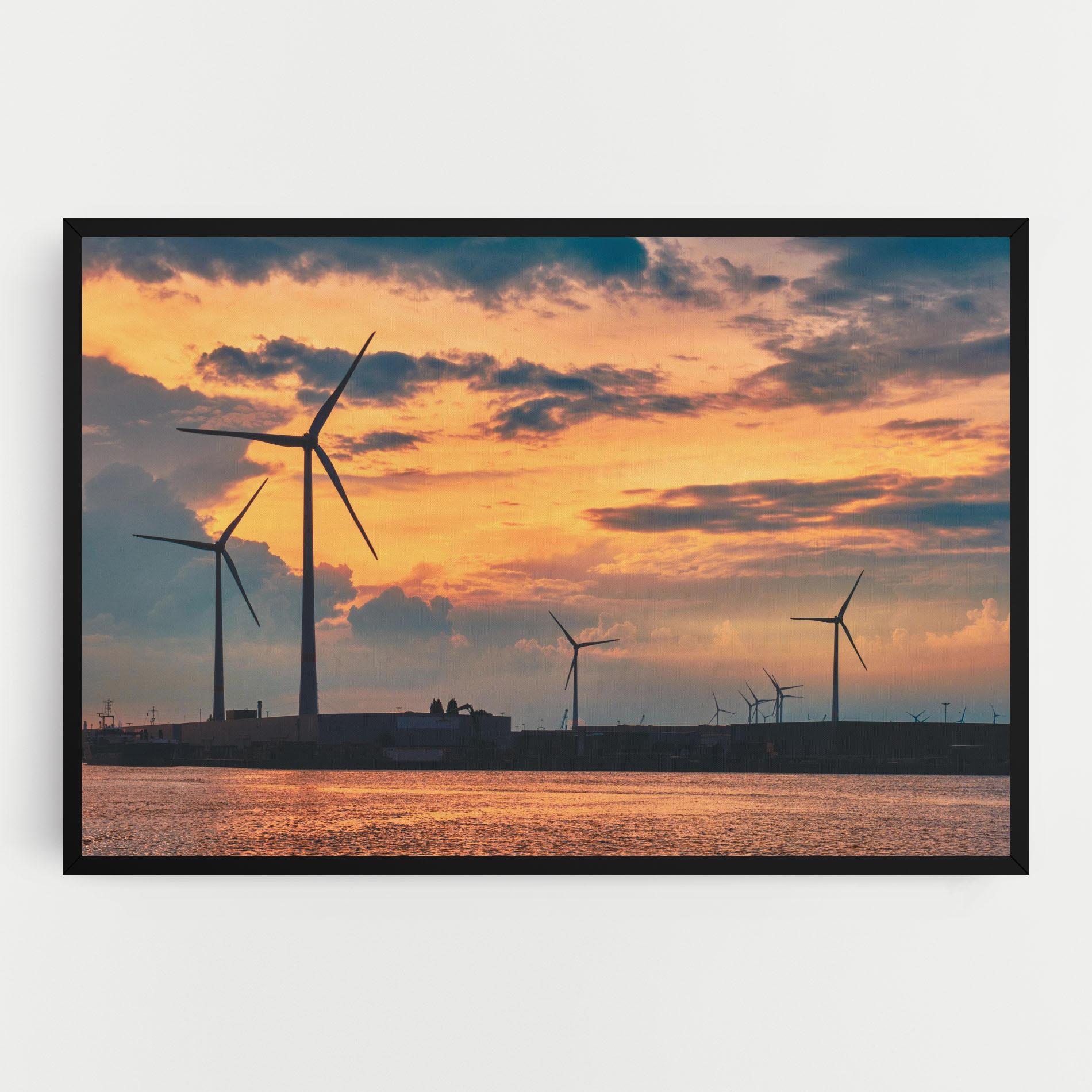 Leinwandbild Sunset Belgium mockup 0