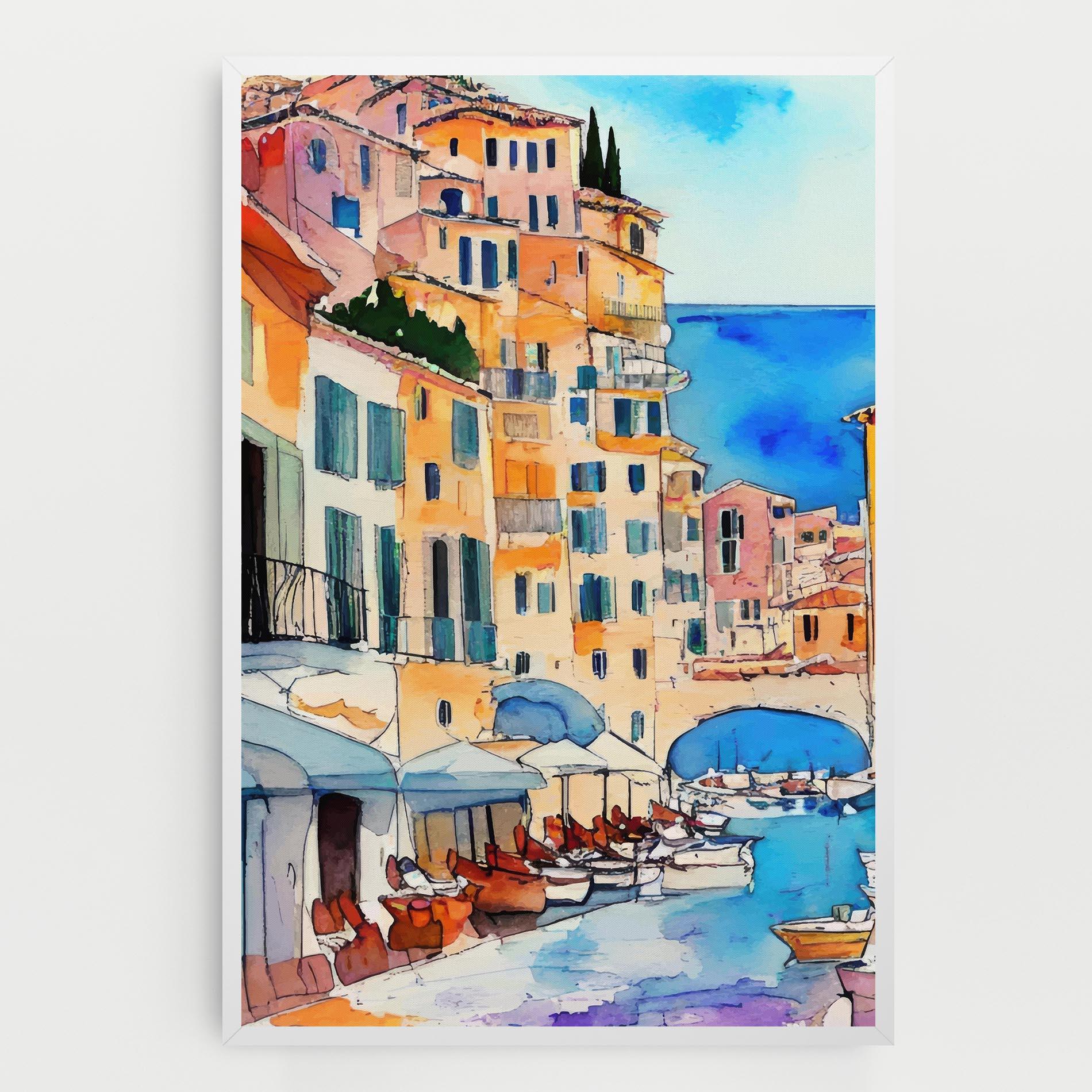 Leinwandbild France Watercolor mockup 0