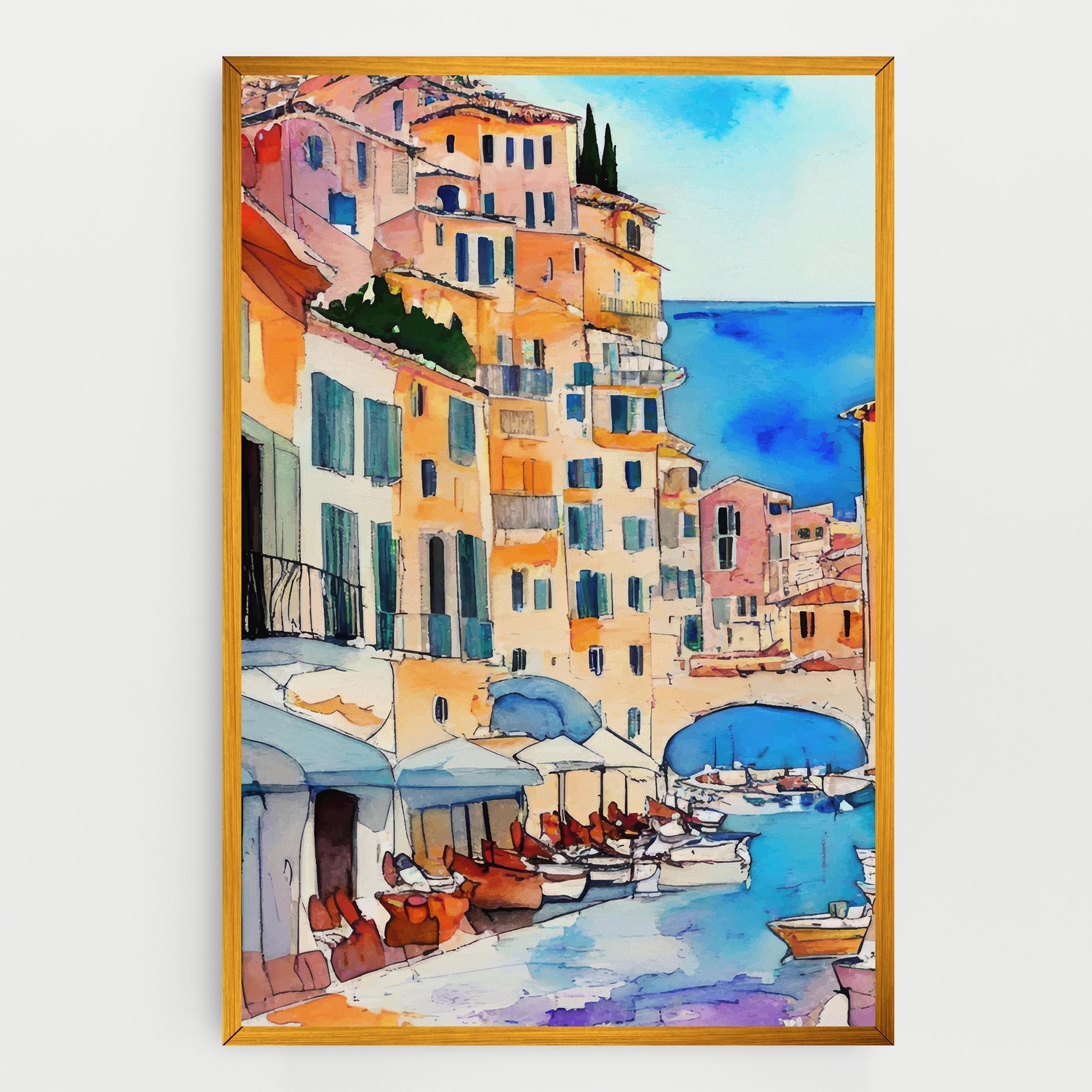 Leinwandbild France Watercolor mockup 0