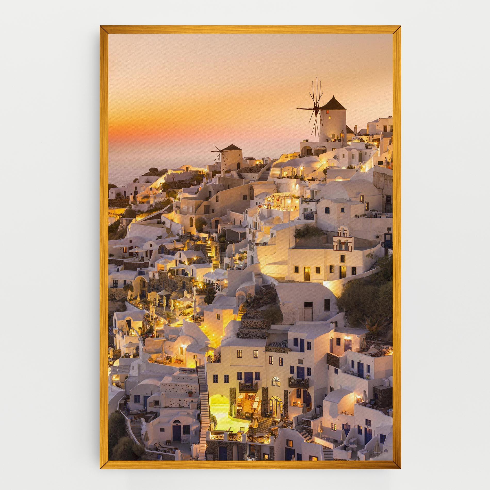 Leinwandbild Santorini Greece mockup 0