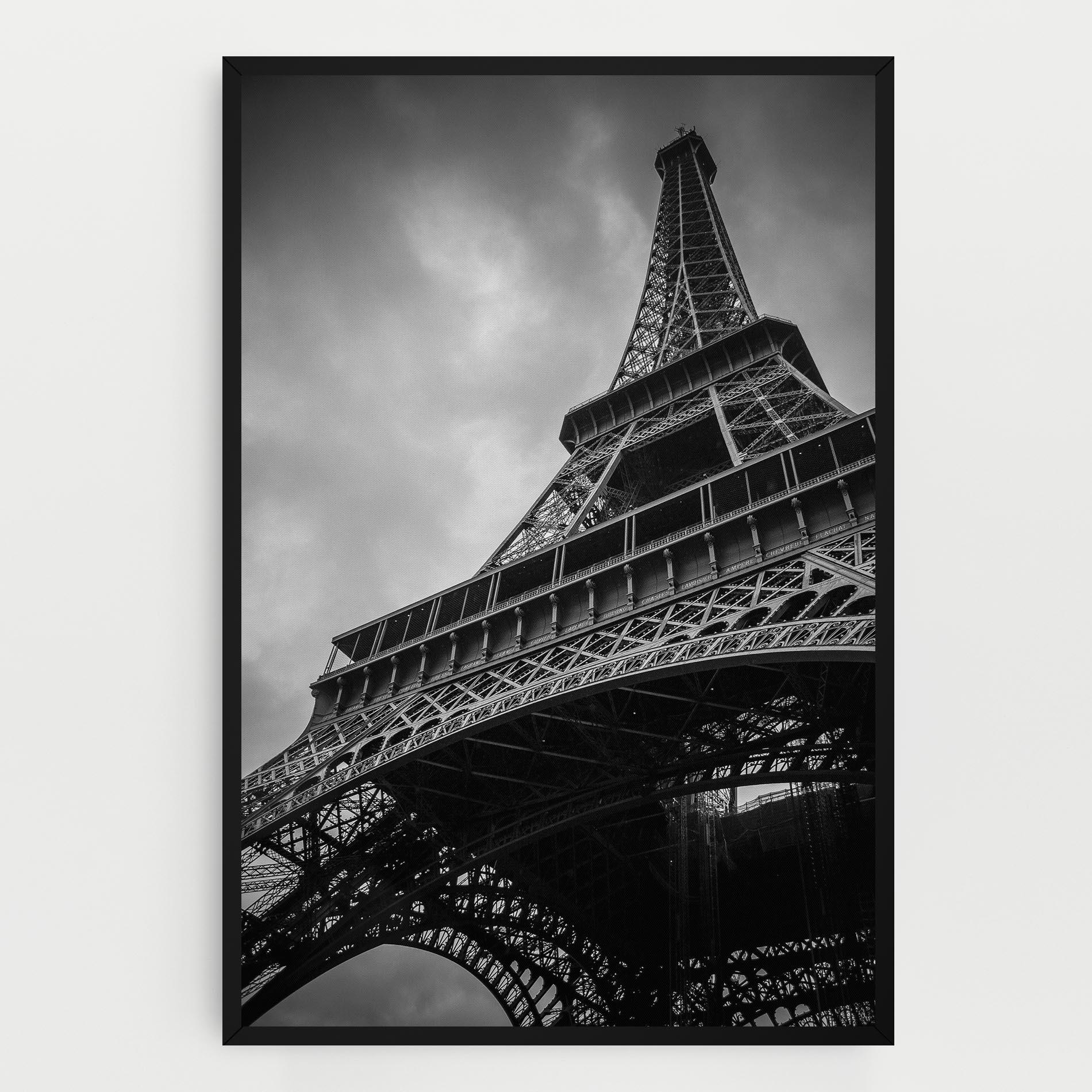Leinwandbild Eiffel Grey Tower mockup 0