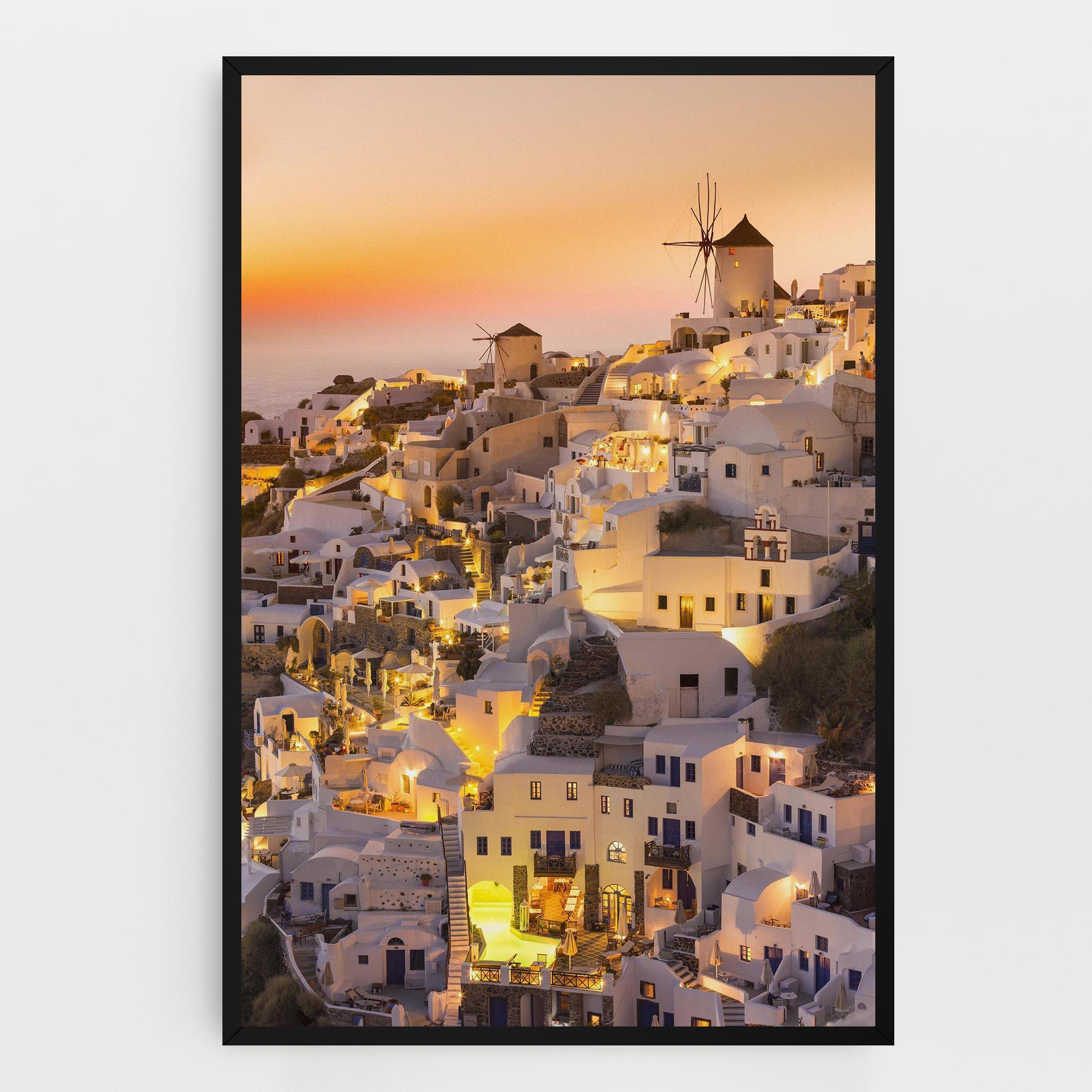 Leinwandbild Santorini Greece mockup 0