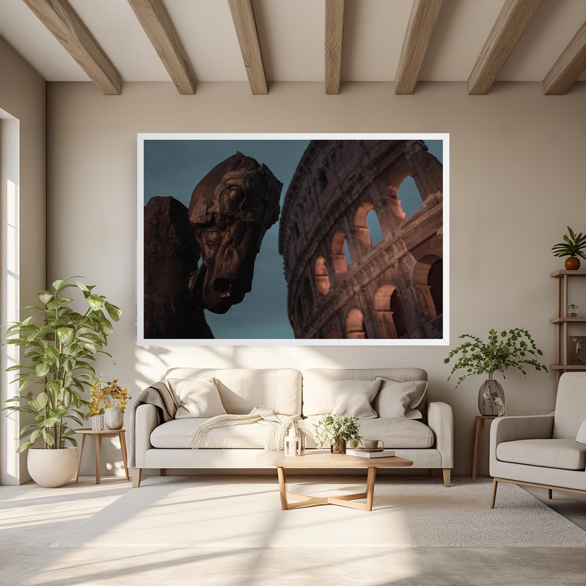 Leinwandbild Colosseum Horse mockup 6